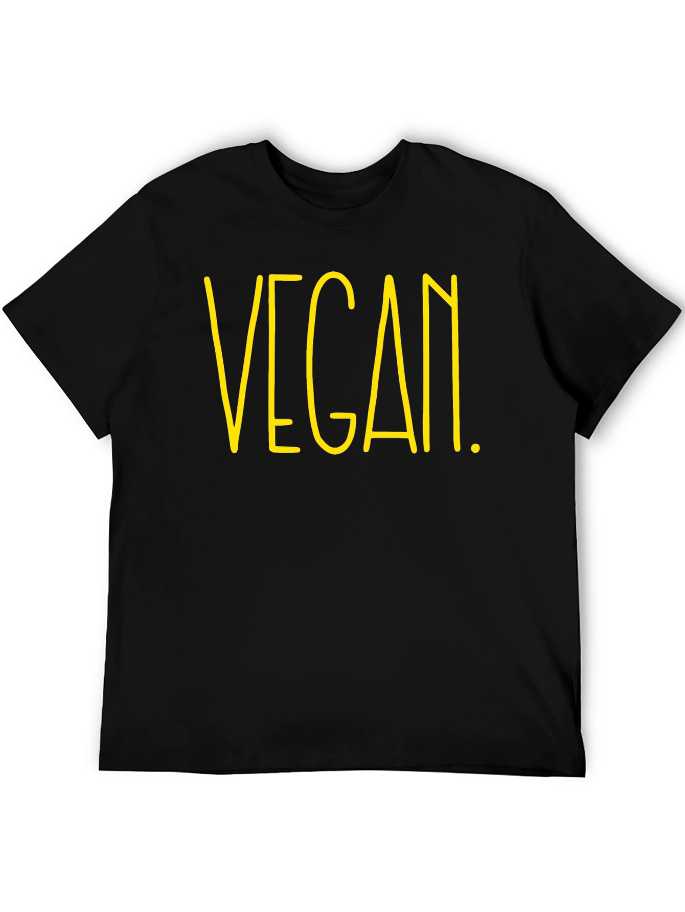 Vegan Graphic Tee - Black Cotton T-Shirt