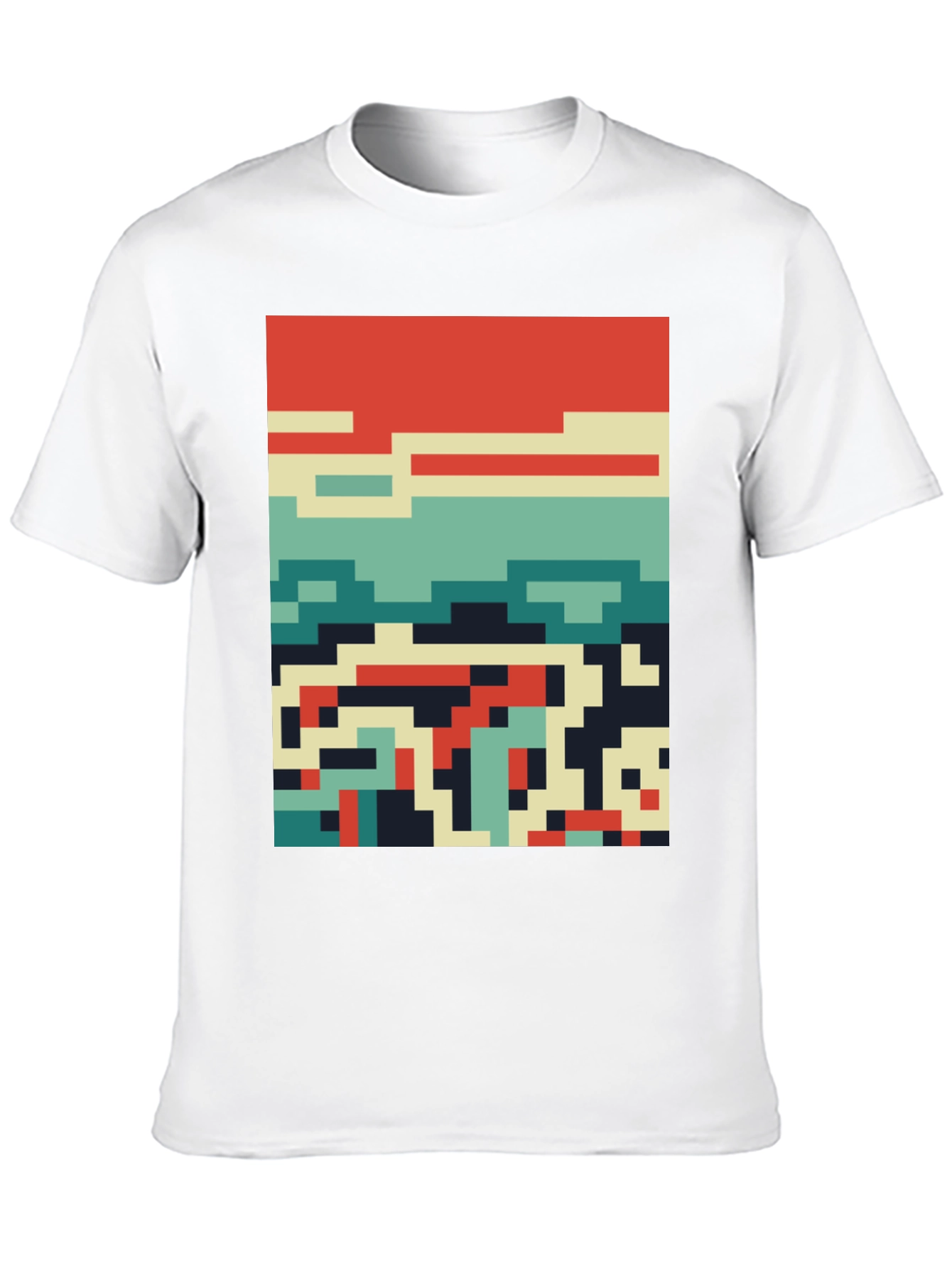 Retro Pixel Art Tee - Cool Graphic Design Shirt