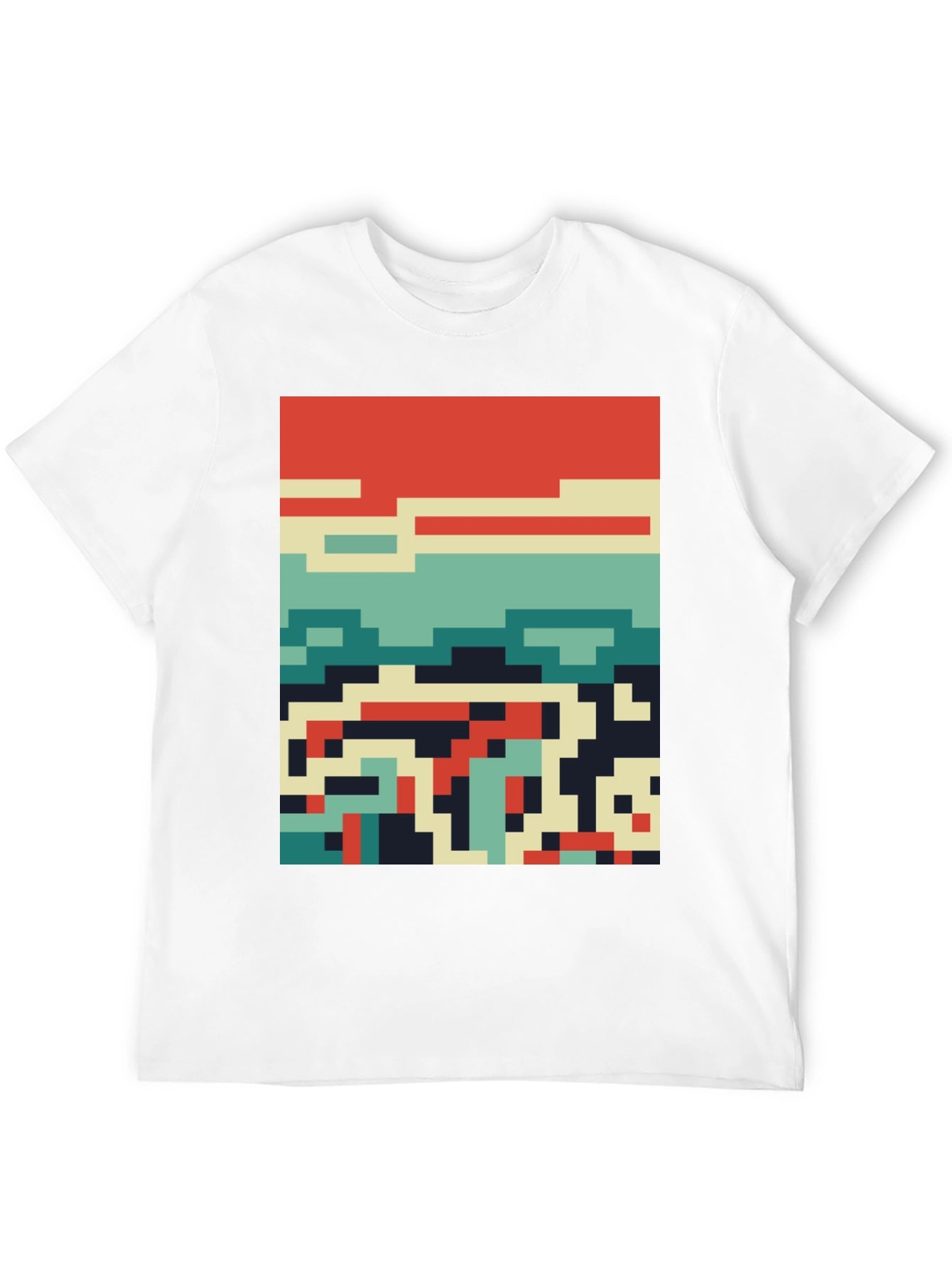 Retro Pixel Art Tee - Cool Graphic Design Shirt