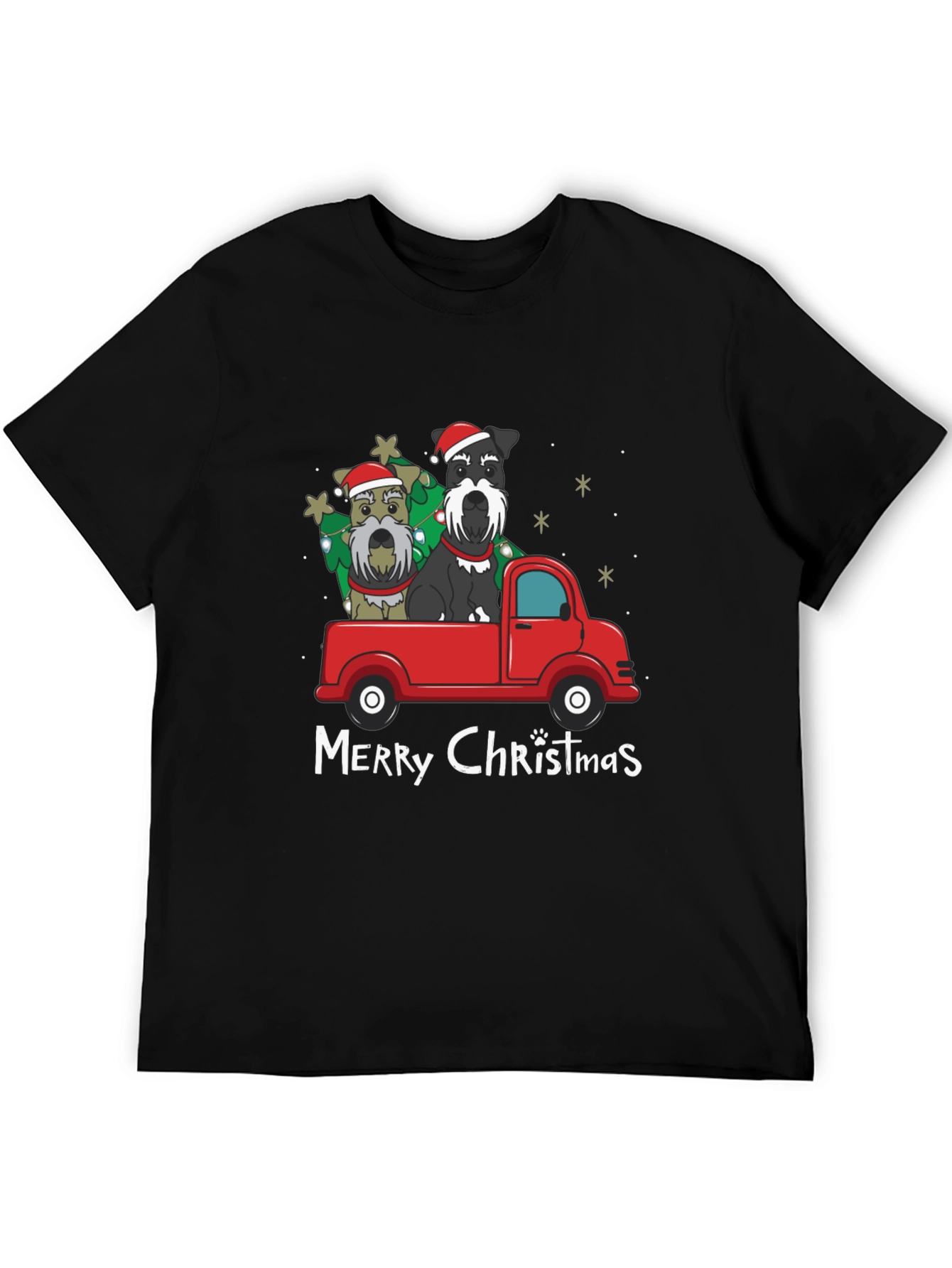 Christmas Schnauzer Truck Tee