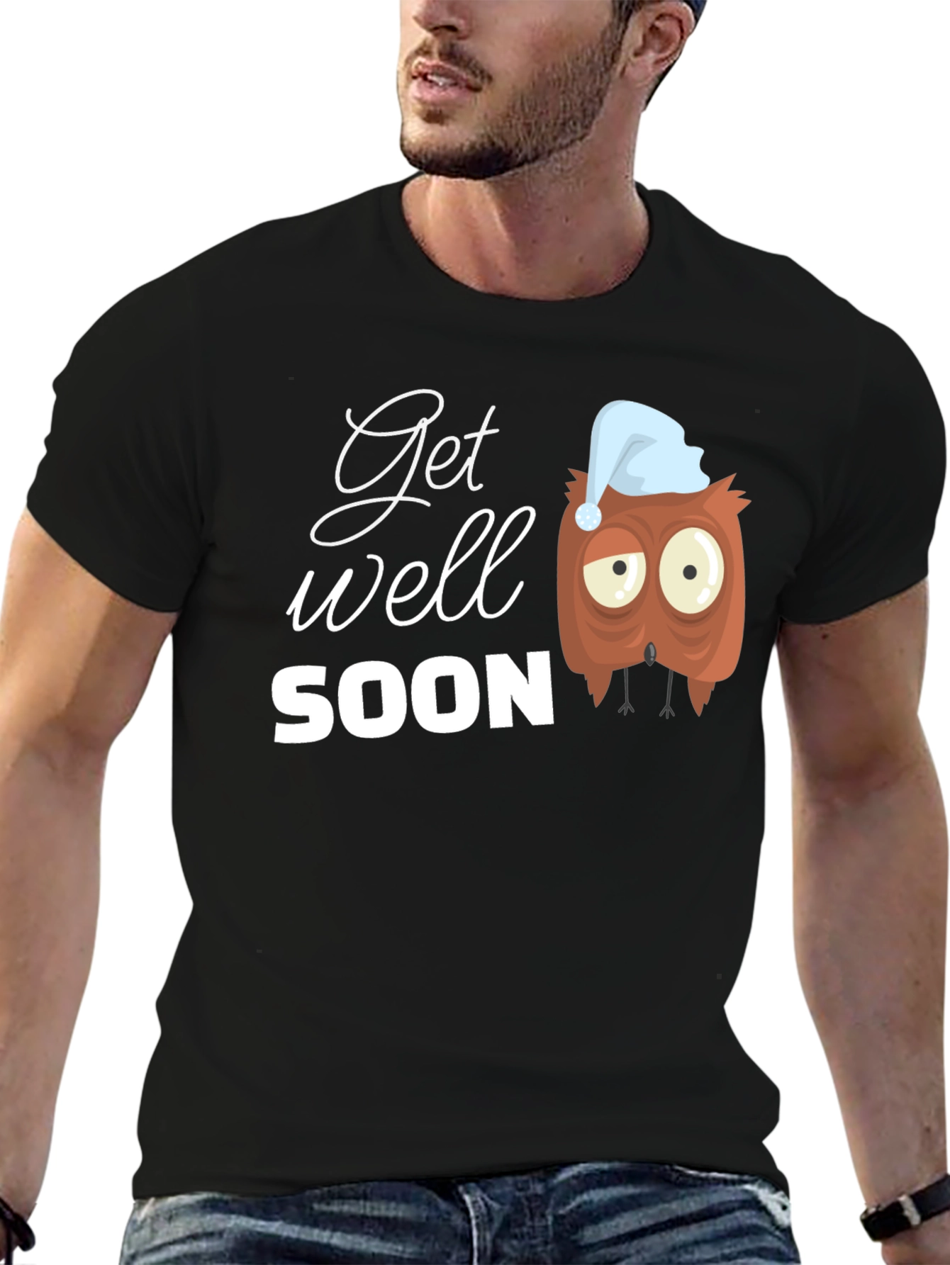 Get Well Soon Owl Graphic T-Shirt