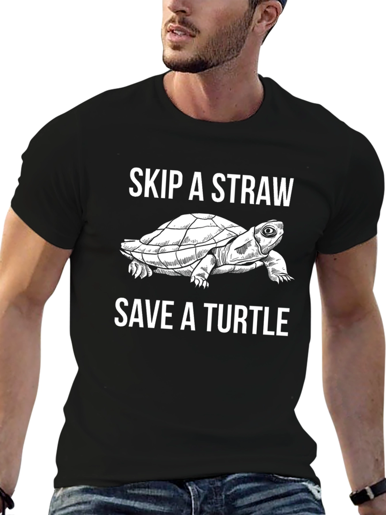 Skip a Straw Save a Turtle Graphic Tee
