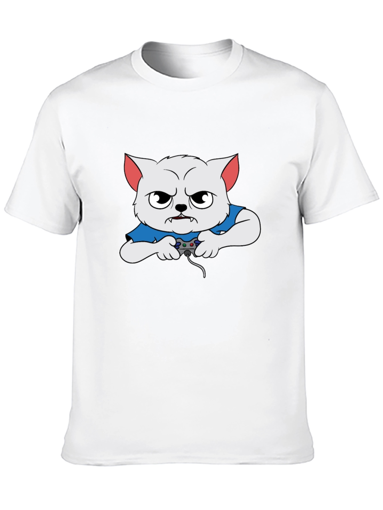 Gamer Cat Graphic T-Shirt