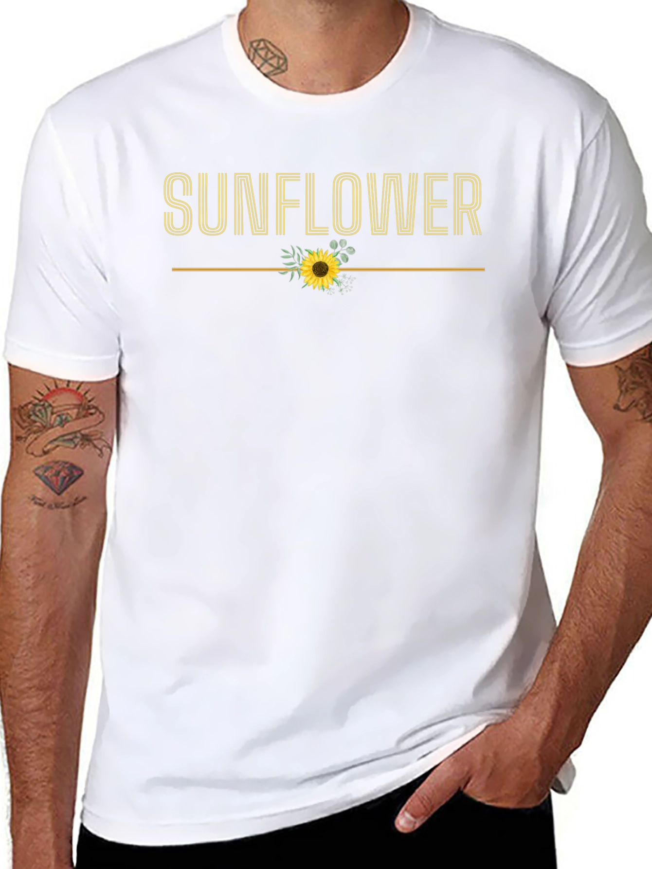 Sunflower Graphic Tee - Trendy Floral Design