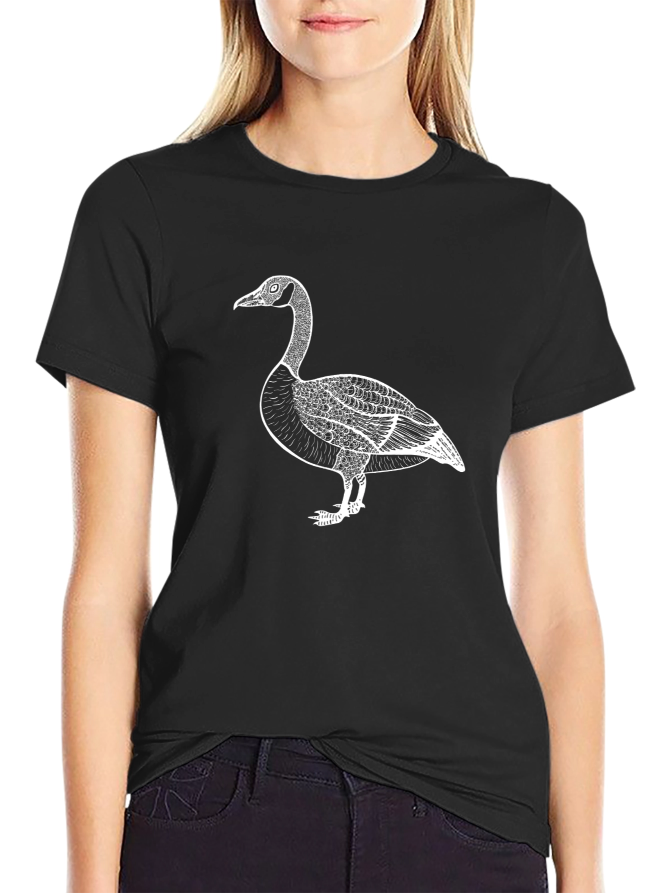 Goose Graphic Black T-Shirt - Wildlife Tee