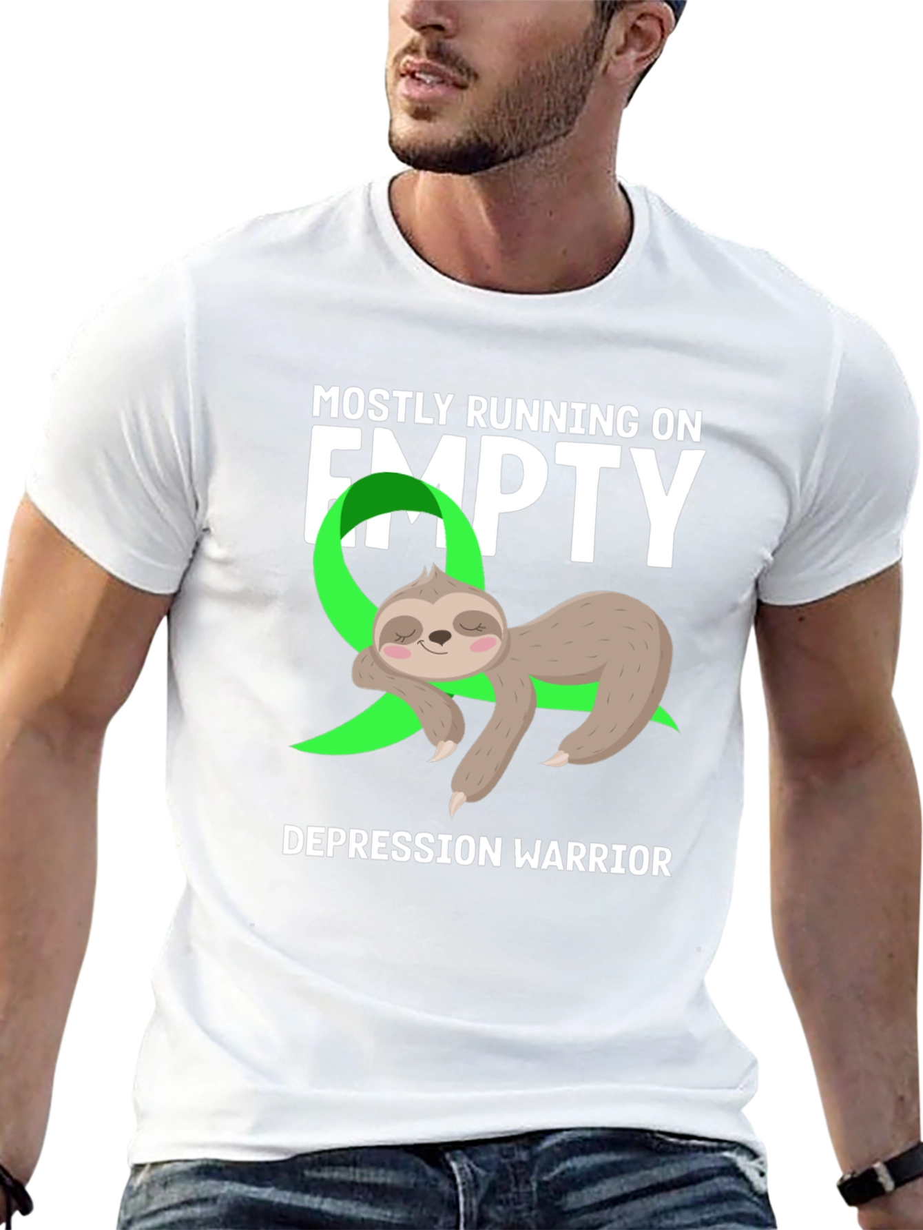 Mostly Running on Empty Depression Warrior Sloth Tee