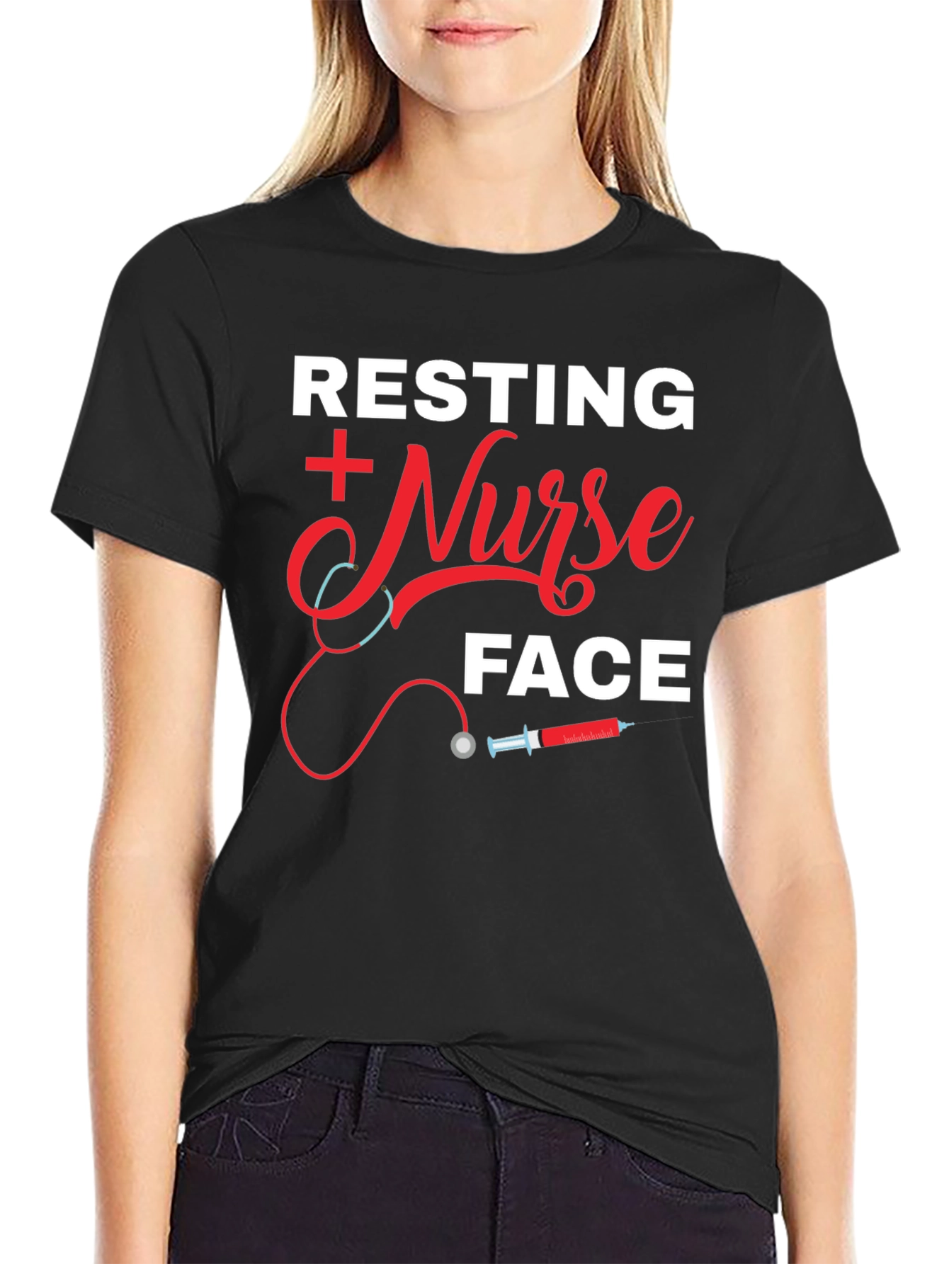 Resting Nurse Face Graphic T-Shirt