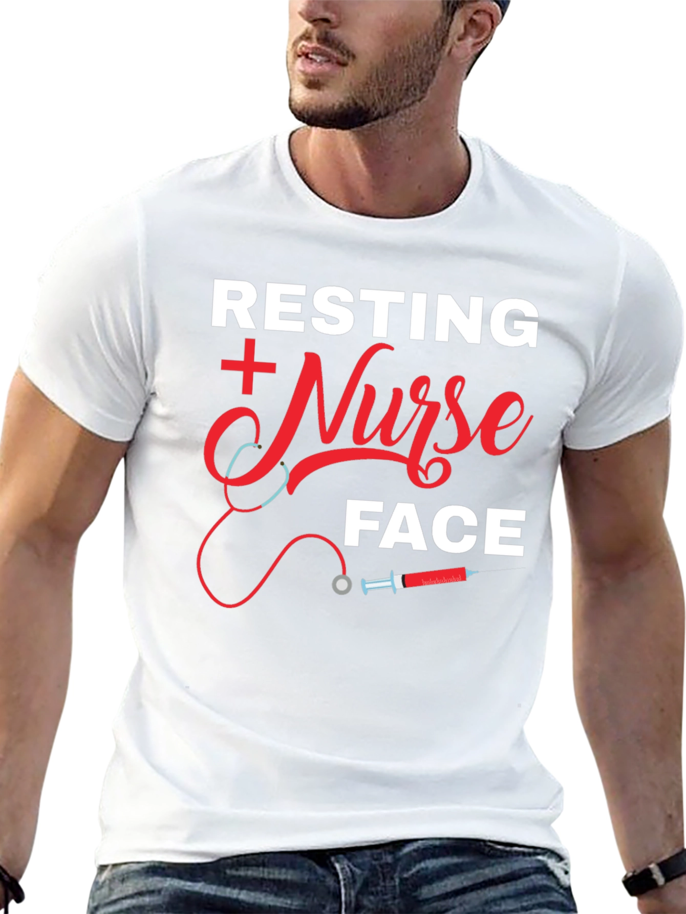 Resting Nurse Face Graphic T-Shirt