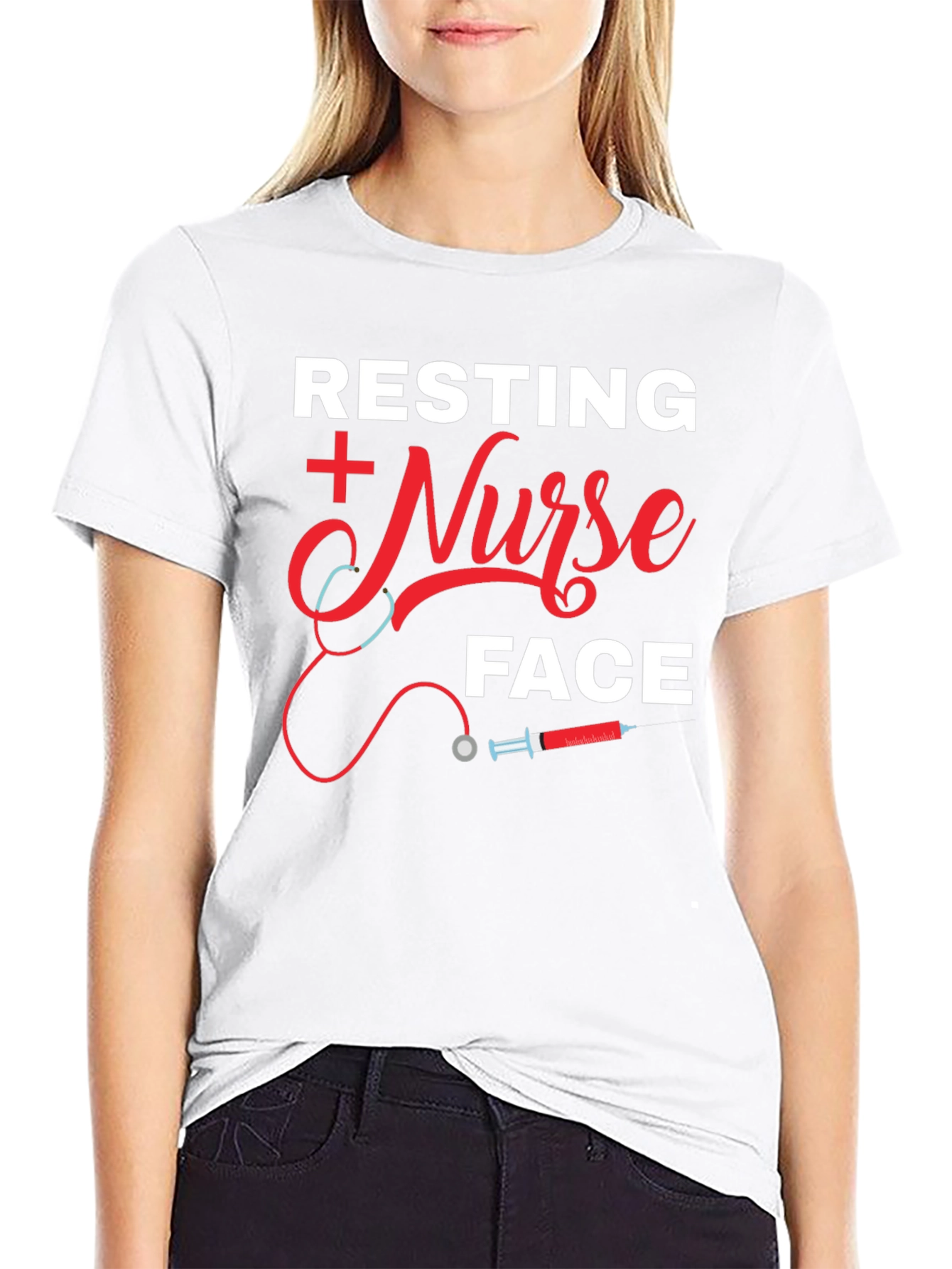 Resting Nurse Face Graphic T-Shirt