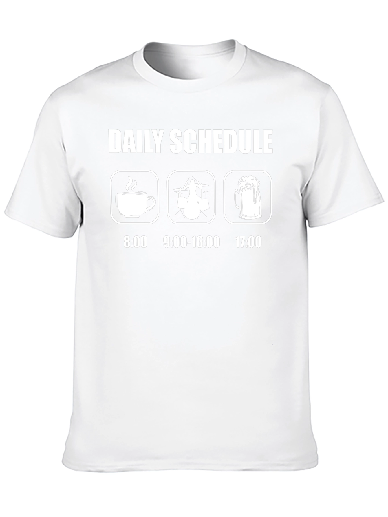 Daily Schedule T-Shirt Drummer Musician Gift