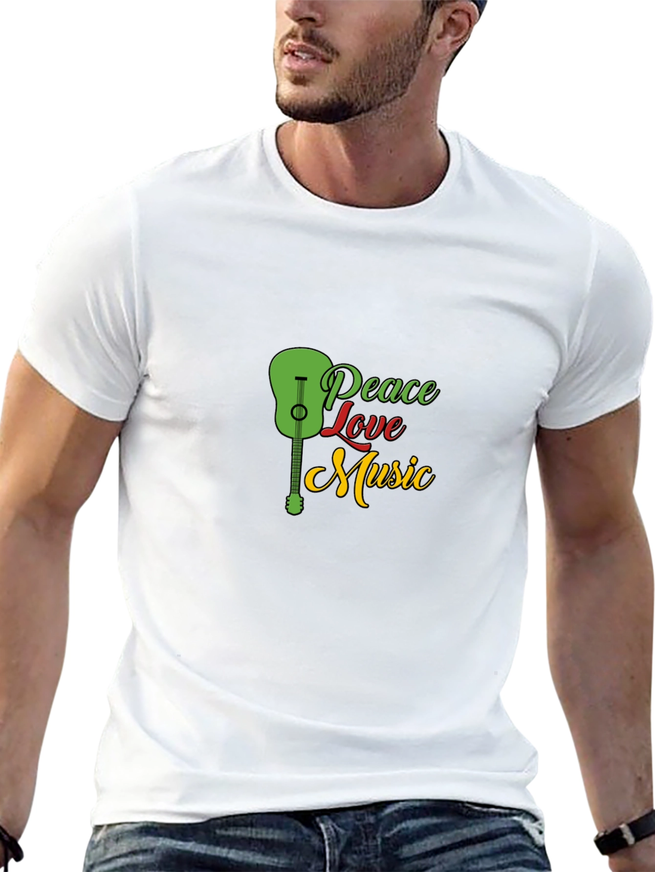 Peace Love Music Graphic T-Shirt
