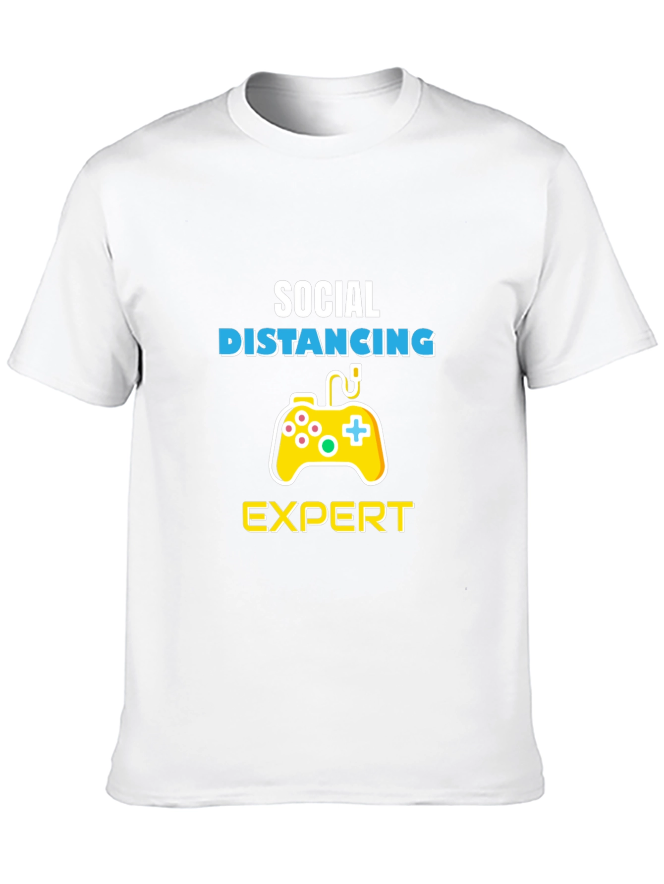 Social Distancing Expert Gamer Black T-Shirt