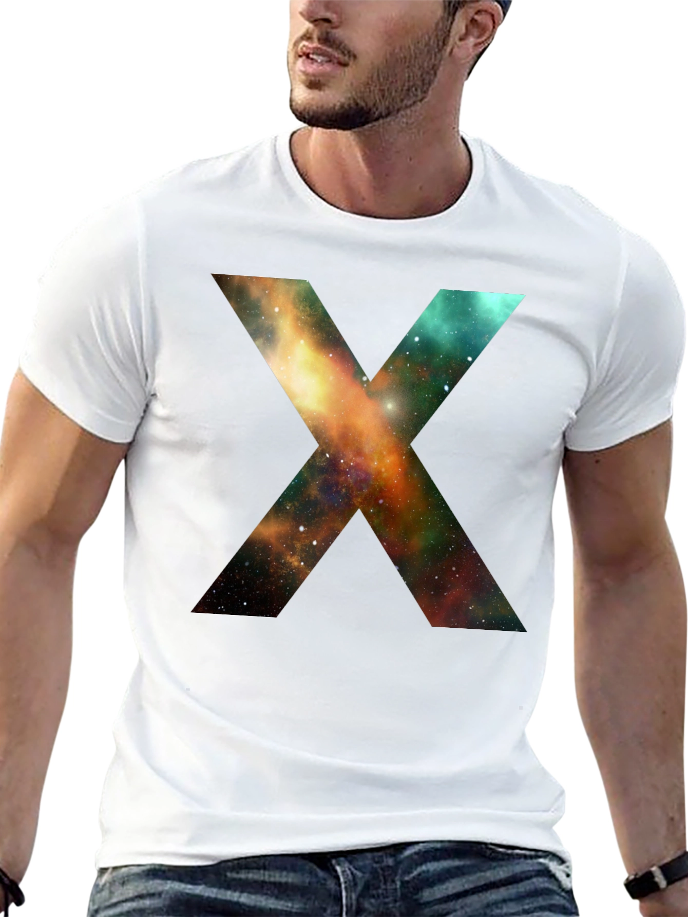 Galaxy X T-Shirt - Black Cotton Blend Tee