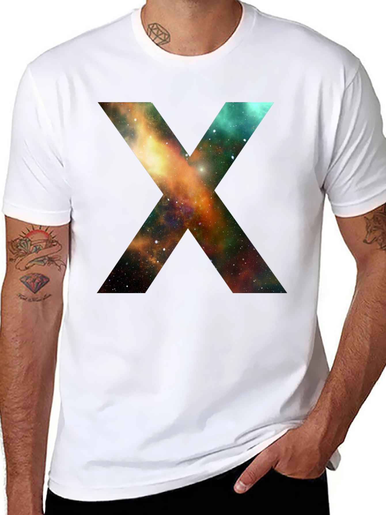 Galaxy X T-Shirt - Black Cotton Blend Tee