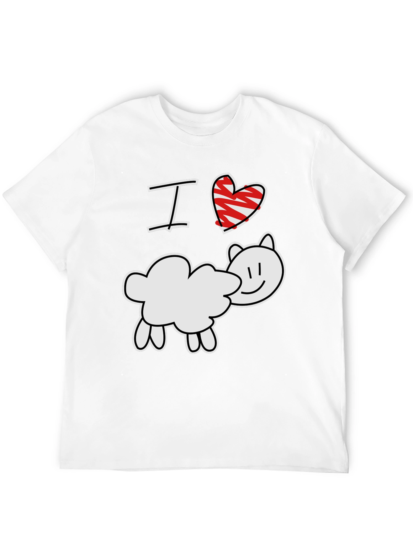 I Love Sheep T-Shirt - Cute Farm Animal Tee