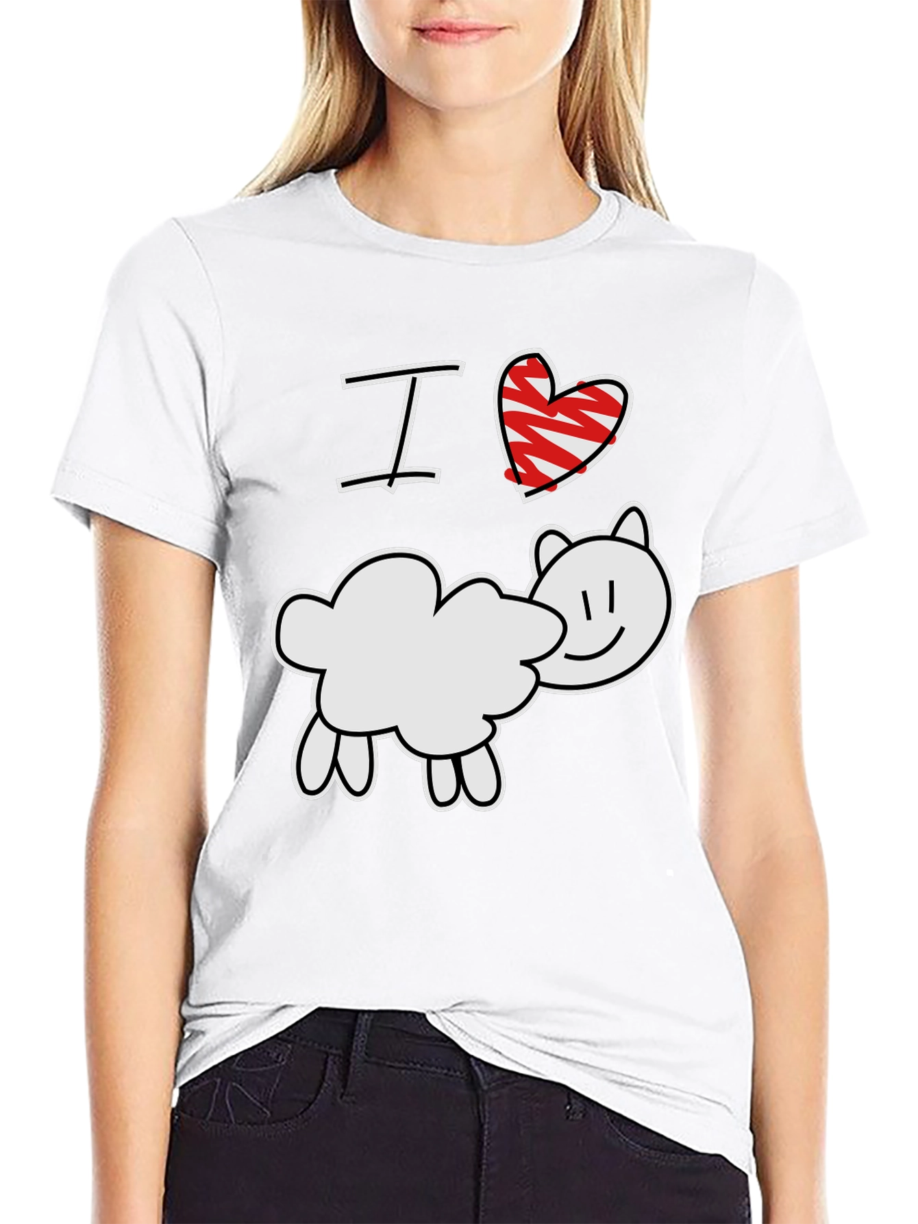 I Love Sheep T-Shirt - Cute Farm Animal Tee