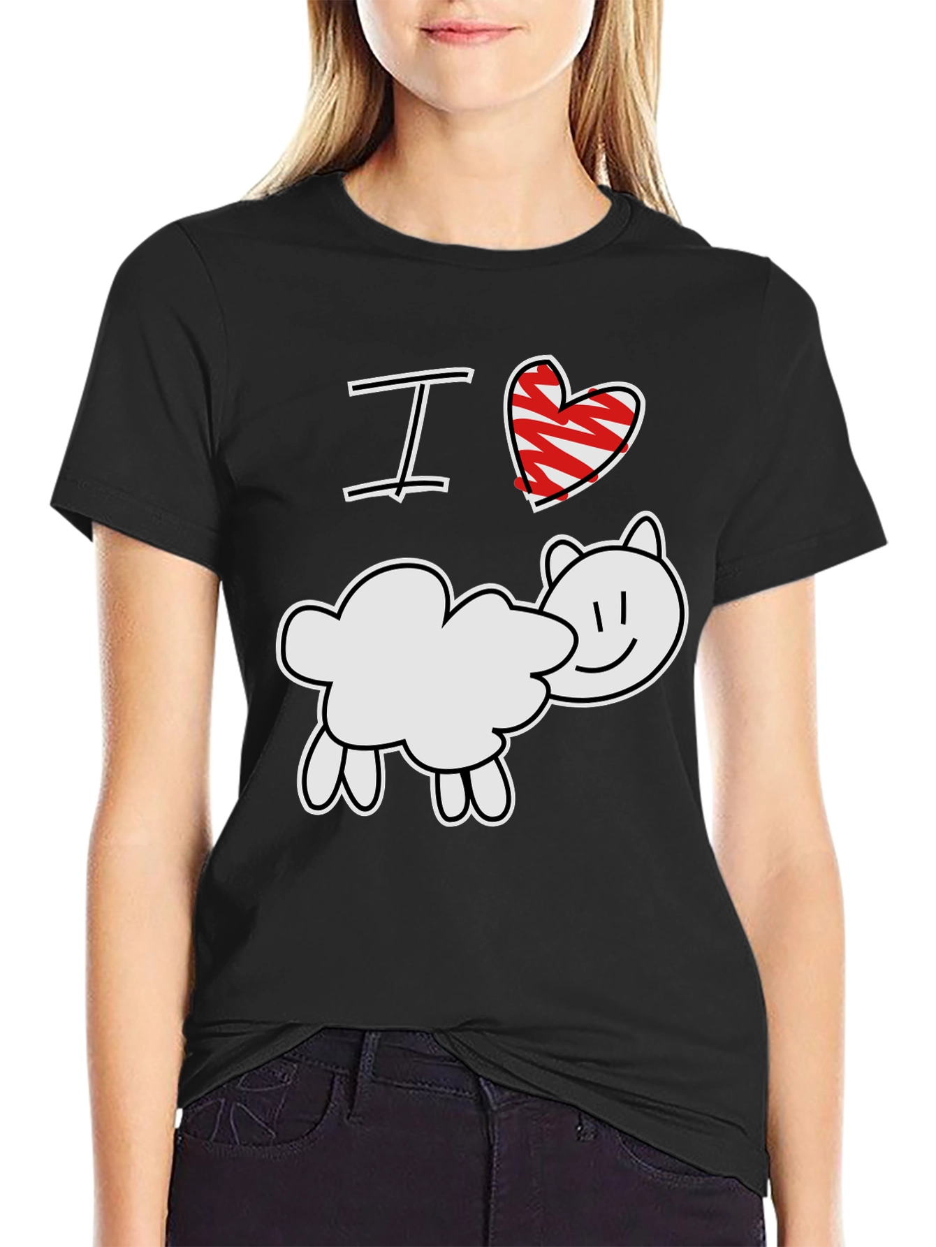 I Love Sheep T-Shirt - Cute Farm Animal Tee