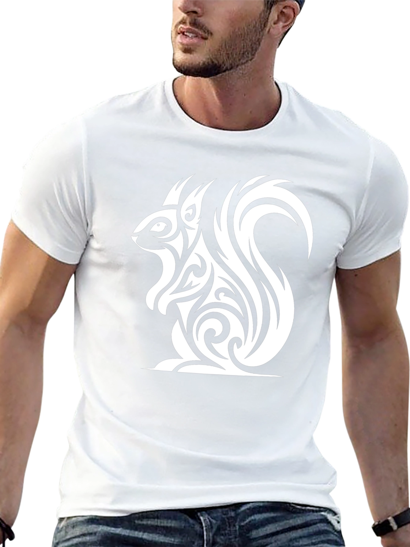 Tribal Squirrel Graphic T-Shirt - Unique Design