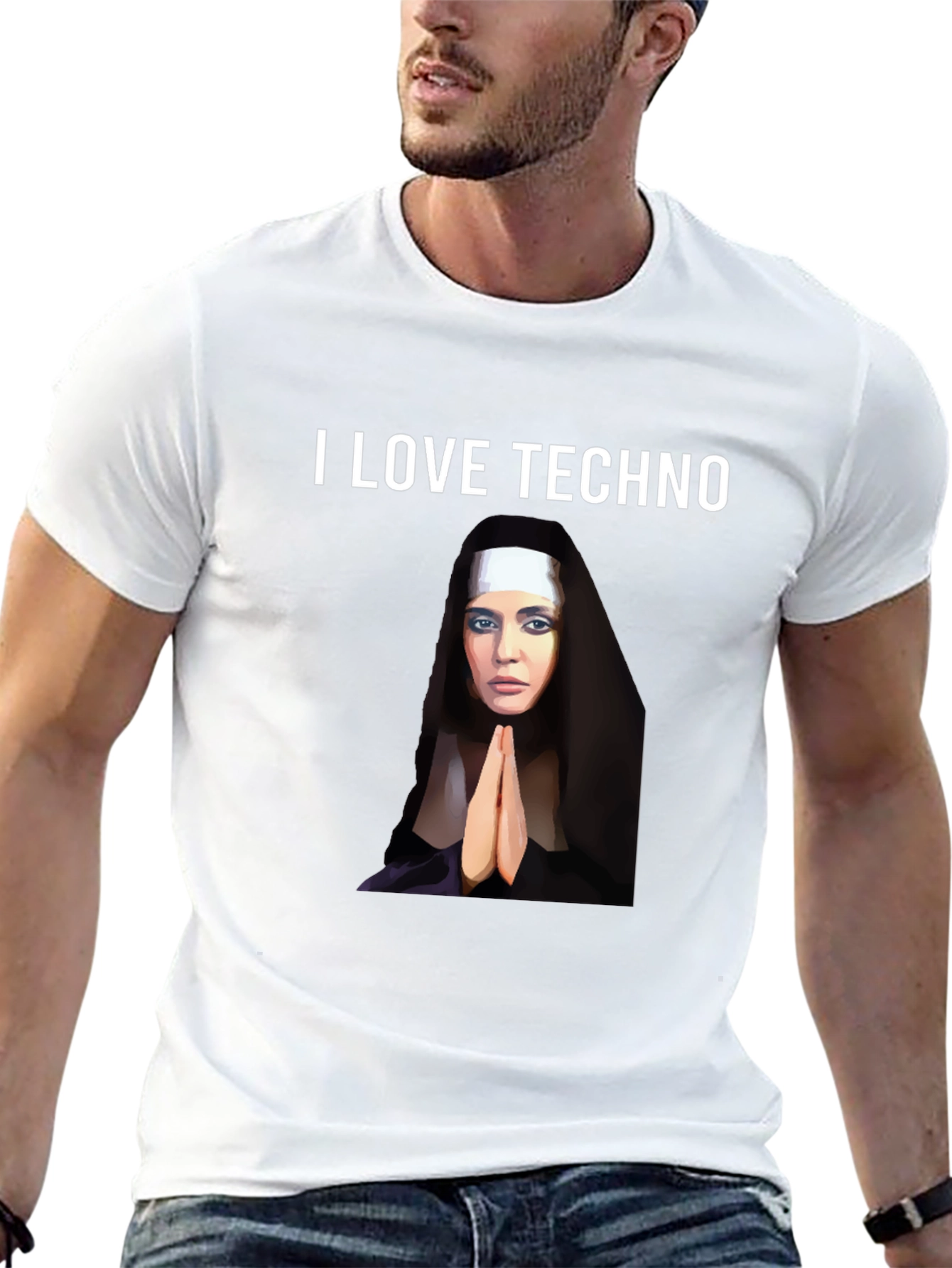 I Love Techno Graphic T-Shirt