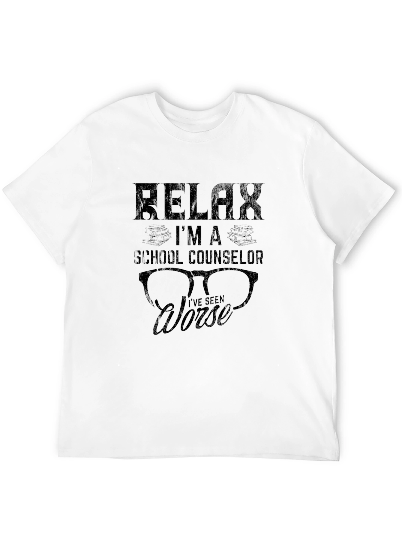 Relax Im a School Counselor Black T-Shirt