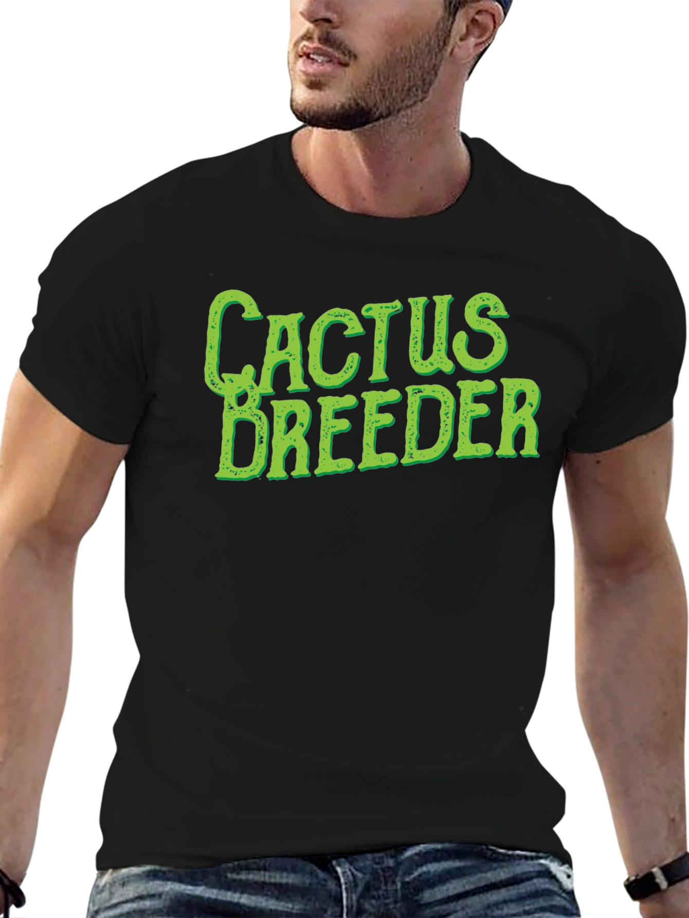 Cactus Breeder Graphic Tee - Novelty T-Shirt