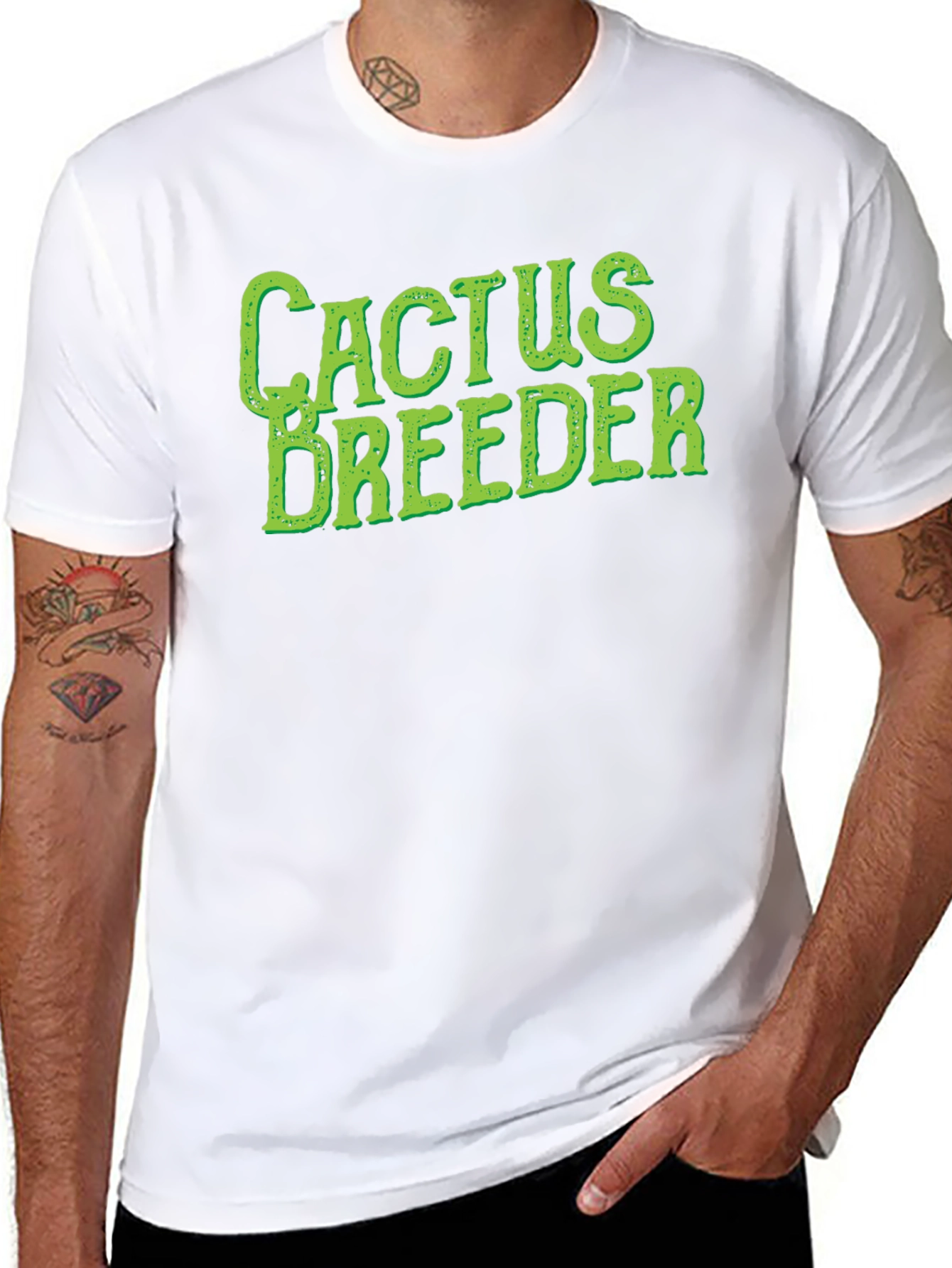 Cactus Breeder Graphic Tee - Novelty T-Shirt