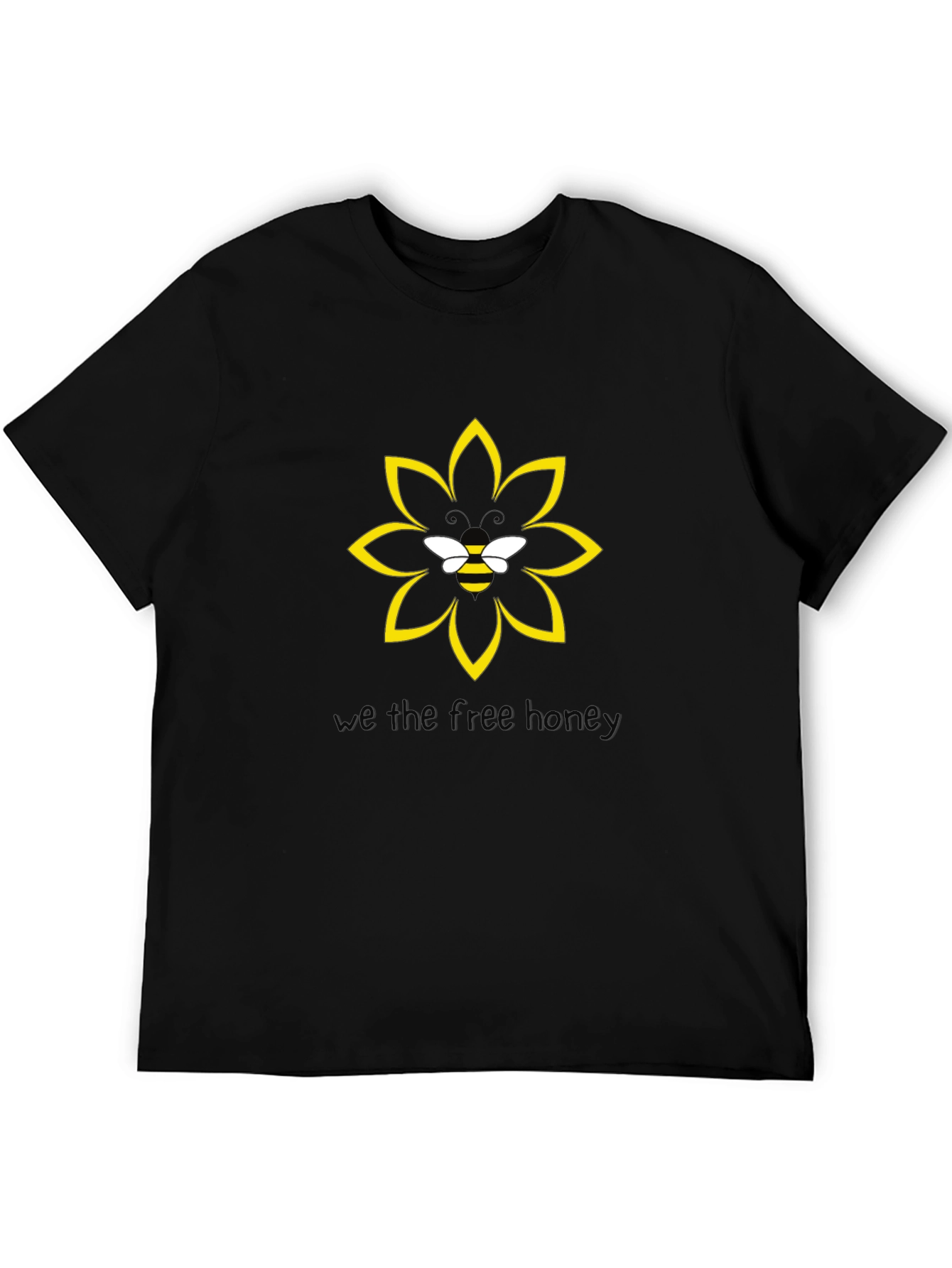 Honey Bee Flower Graphic T-Shirt