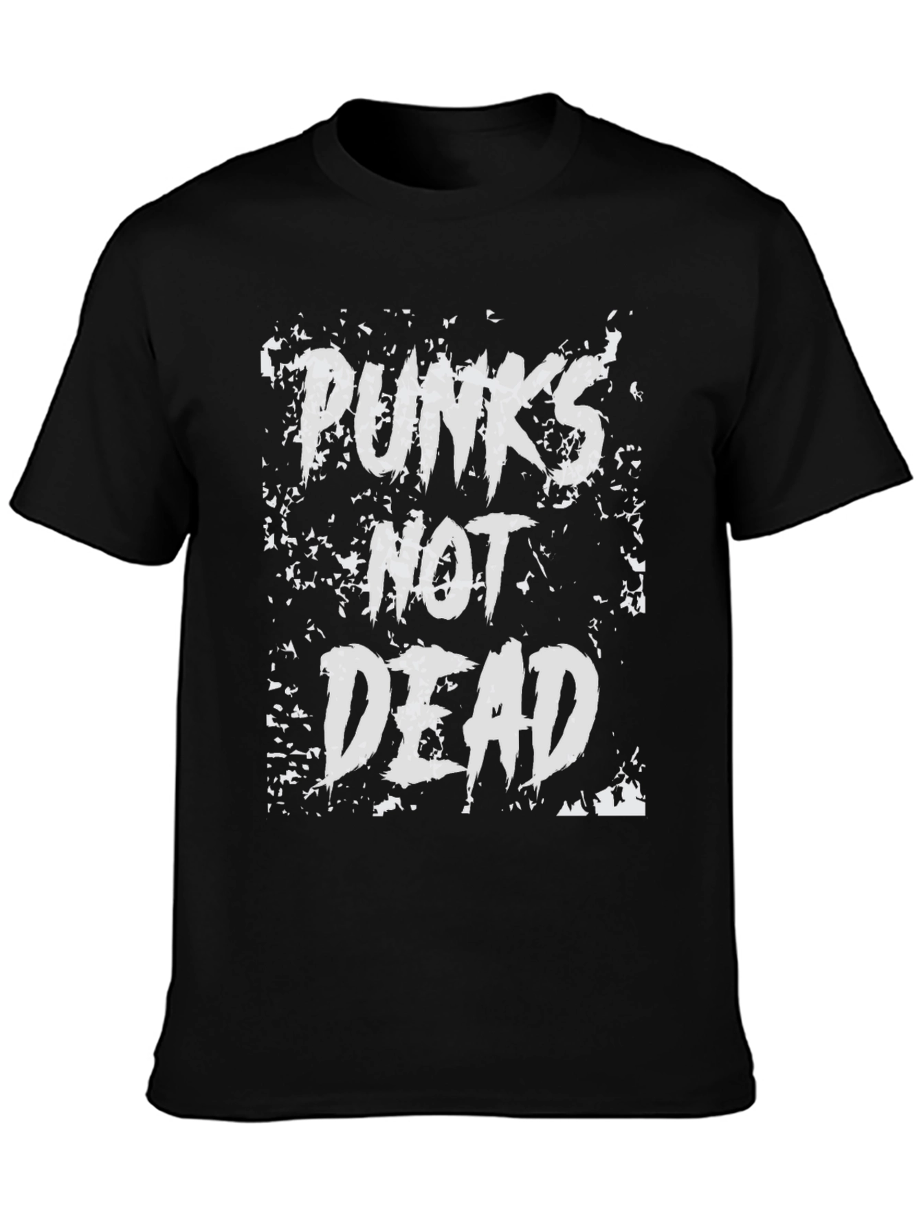 Punks Not Dead Graphic T-Shirt - Black Cotton Tee