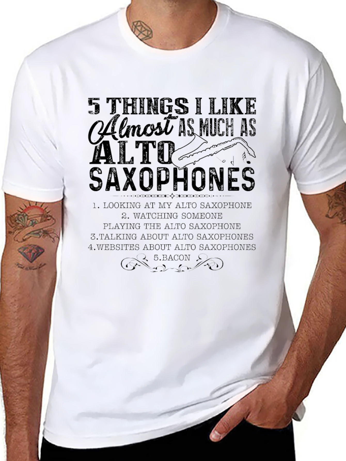 Alto Saxophone Lover T-Shirt: 5 Things I Like