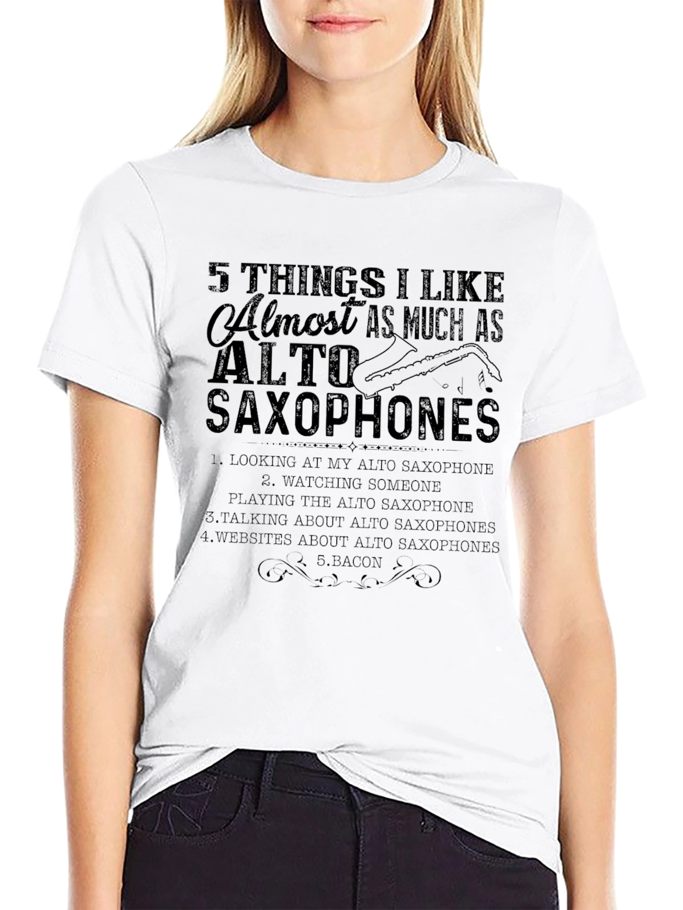 Alto Saxophone Lover T-Shirt: 5 Things I Like