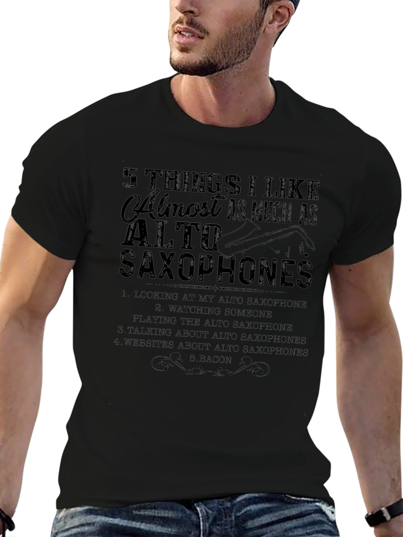 Alto Saxophone Lover T-Shirt: 5 Things I Like