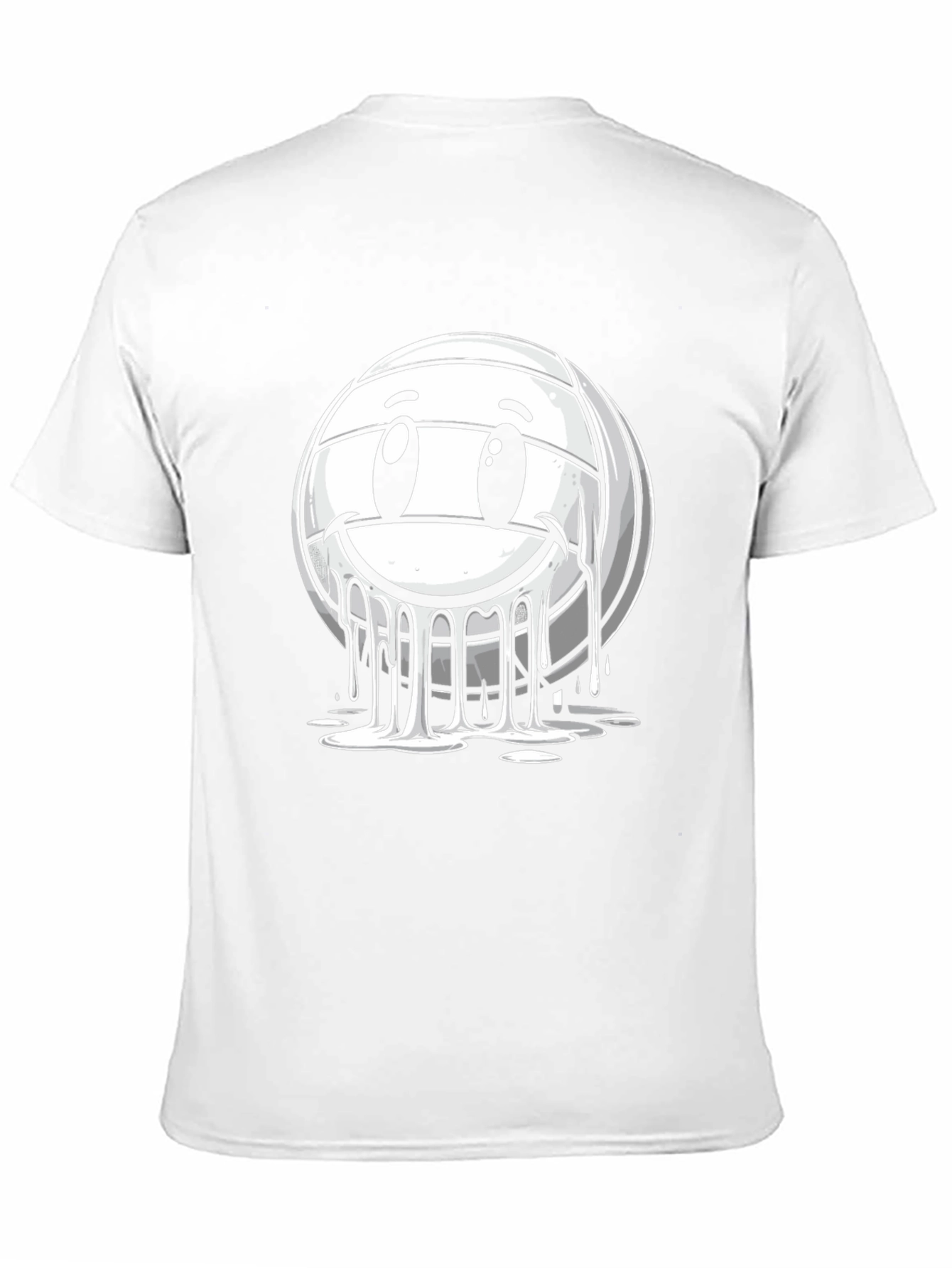 Smiley Volleyball Graphic T-Shirt - Black