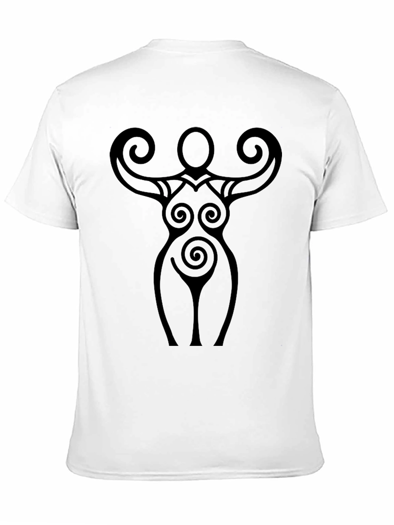 Spiral Goddess Graphic Tee - Black Cotton T-Shirt