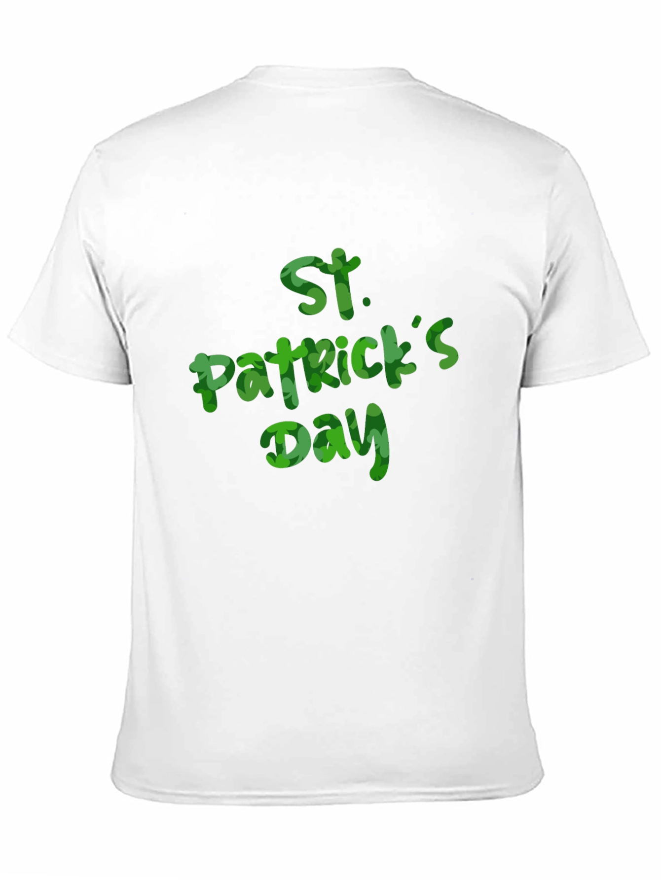 St. Patricks Day Clover Print Black T-Shirt