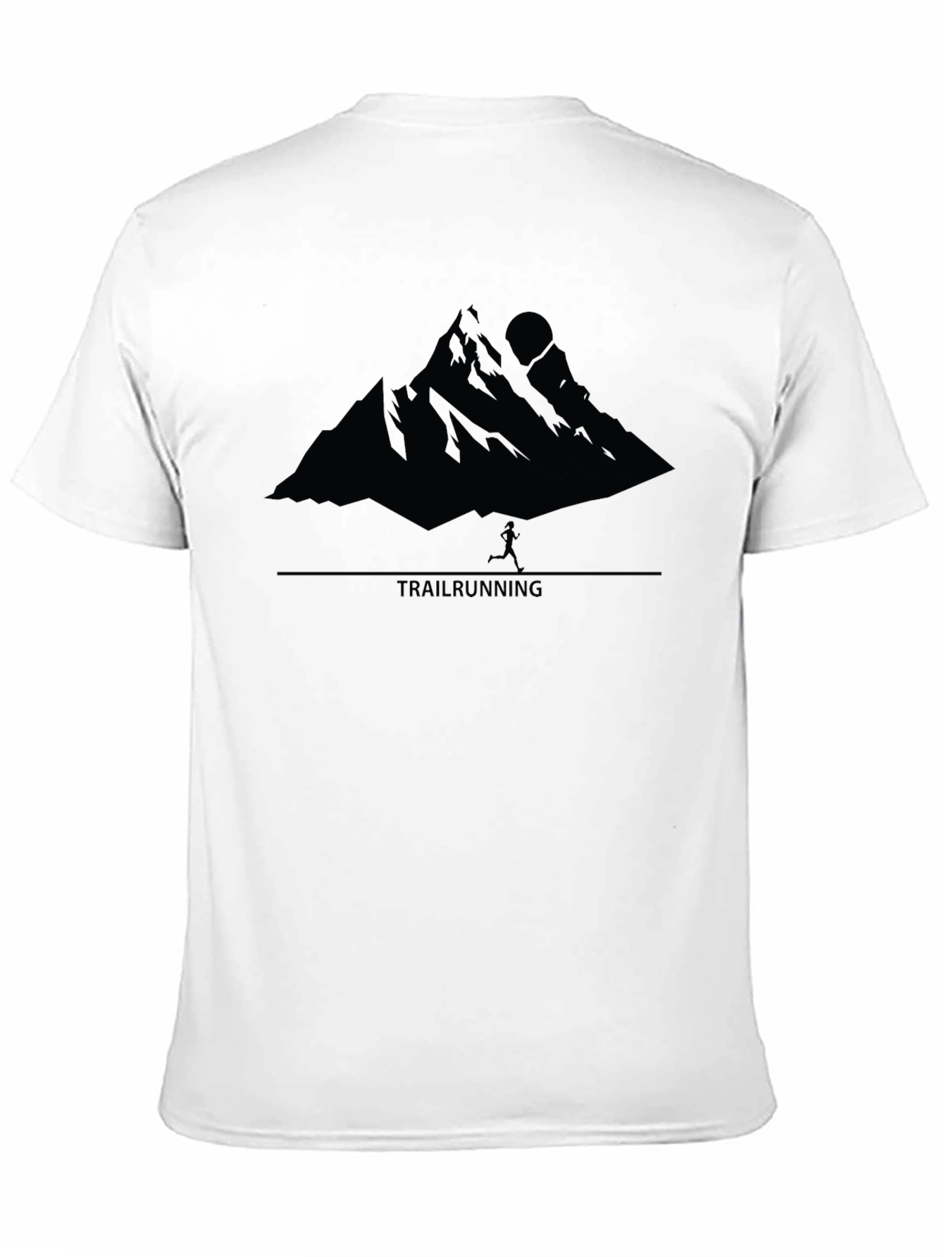Trail Running Mountain Graphic Tee - Black