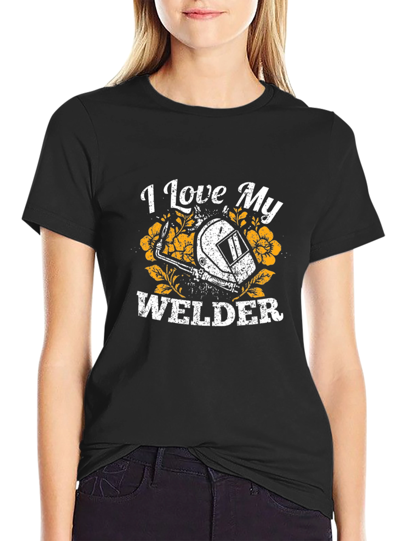 I Love My Welder Graphic T-Shirt - Black