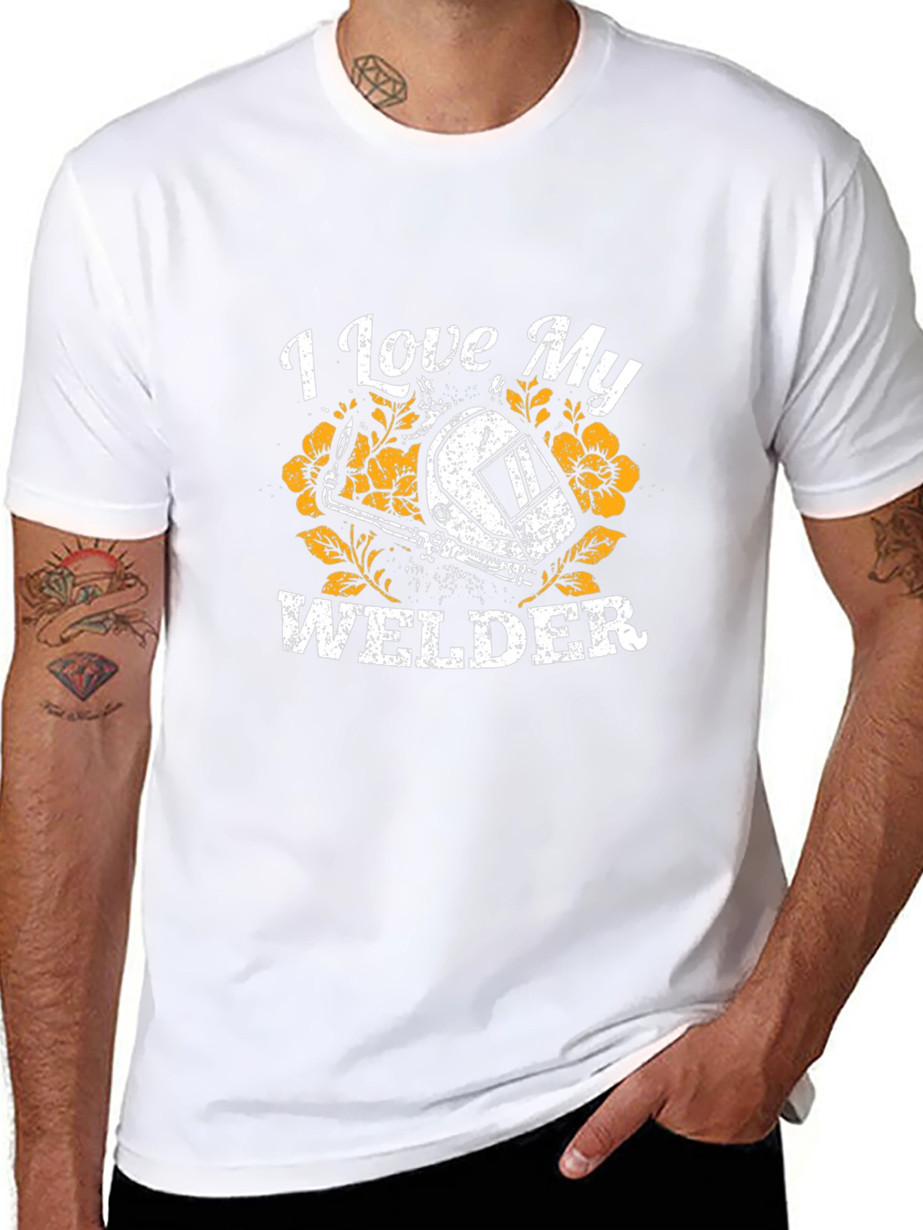 I Love My Welder Graphic T-Shirt - Black