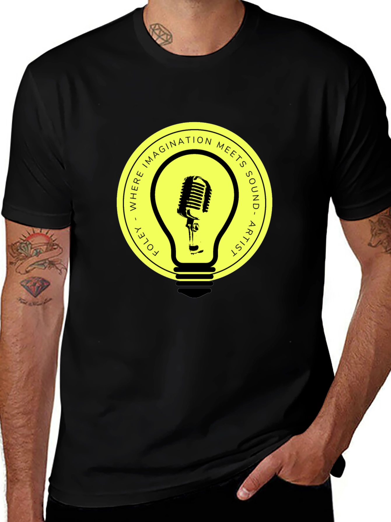 Foley Artist Microphone Lightbulb Graphic Tee