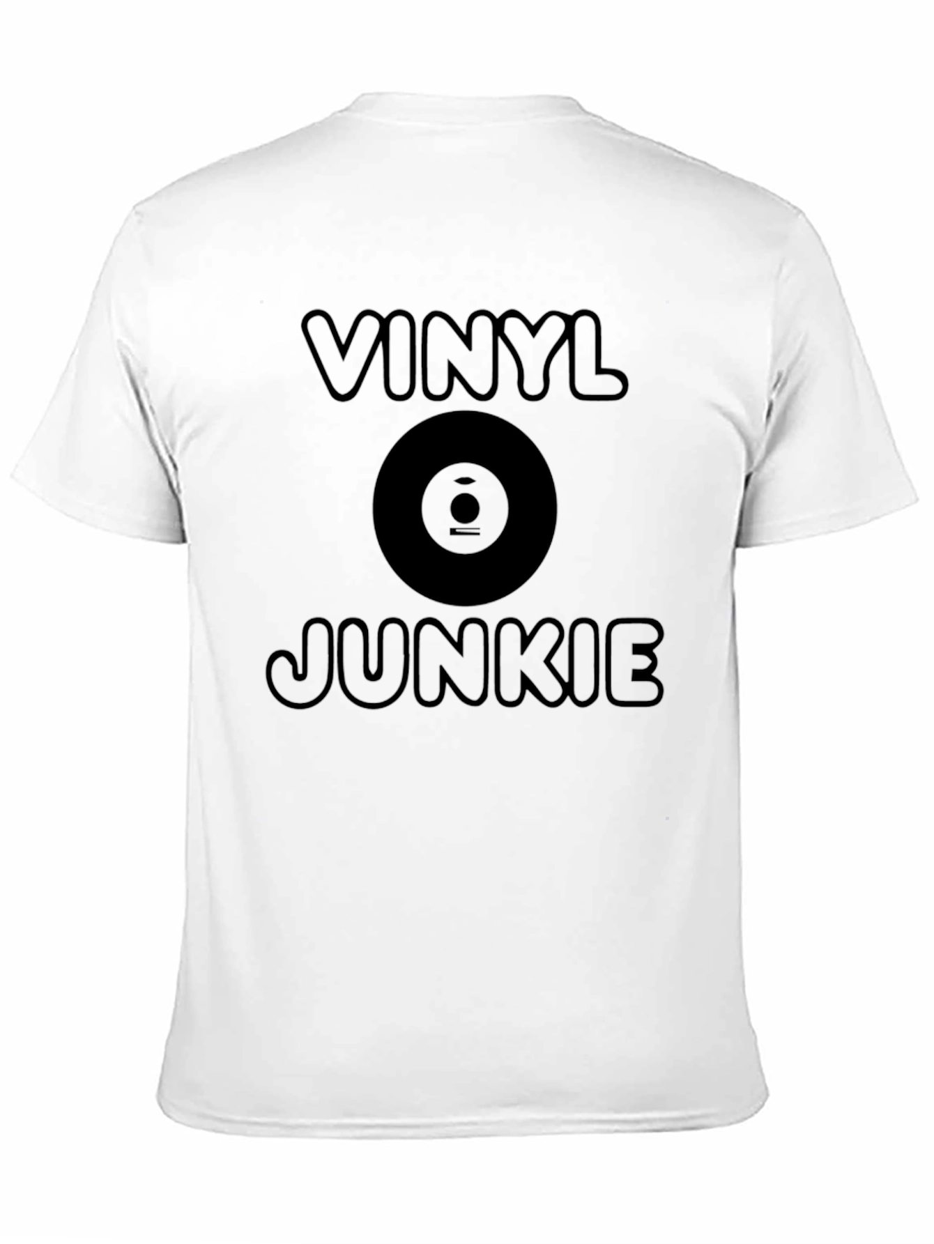 Vinyl Junkie T-Shirt - Black Graphic Tee