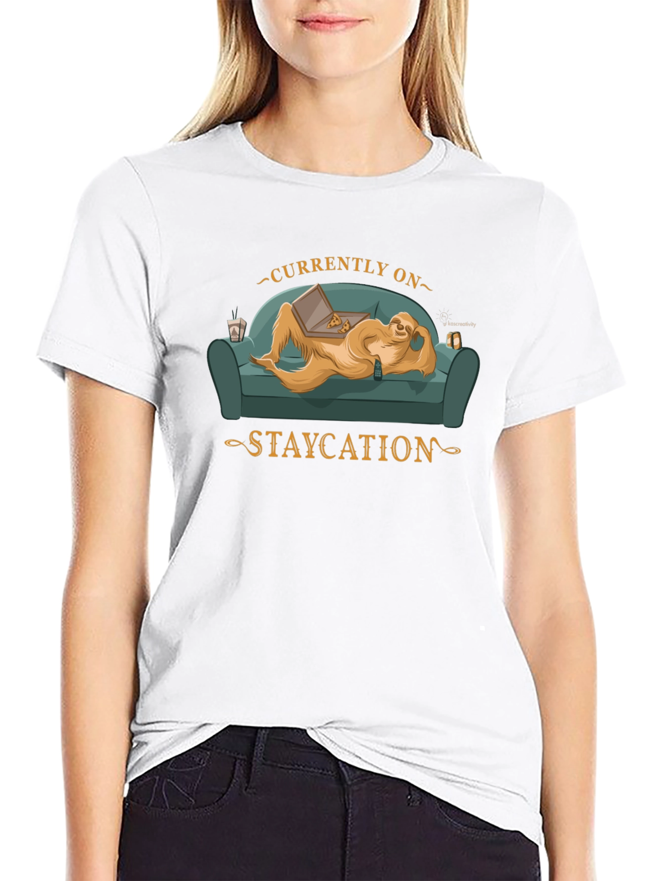 Staycation Mode Sloth T-Shirt