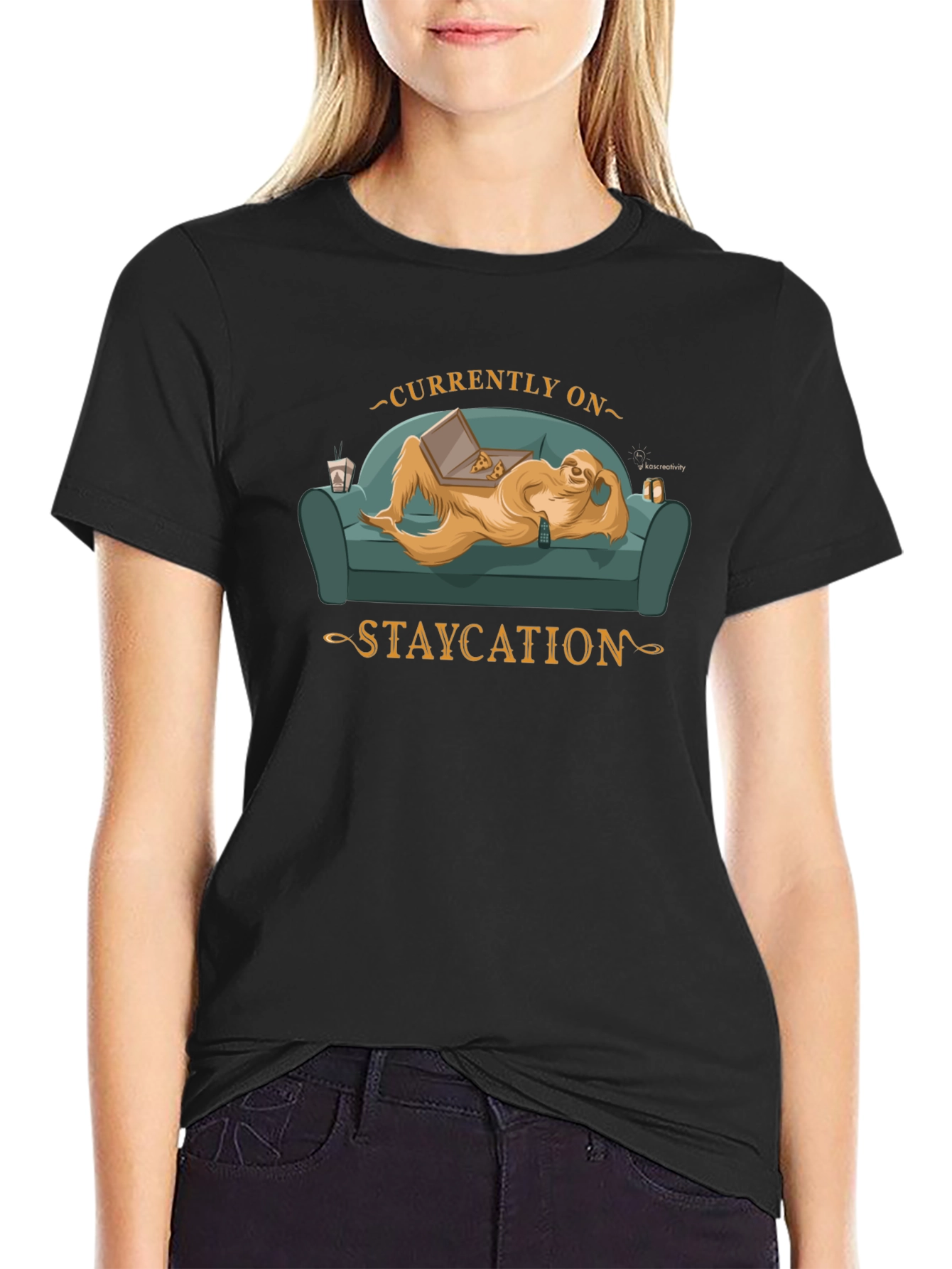 Staycation Mode Sloth T-Shirt