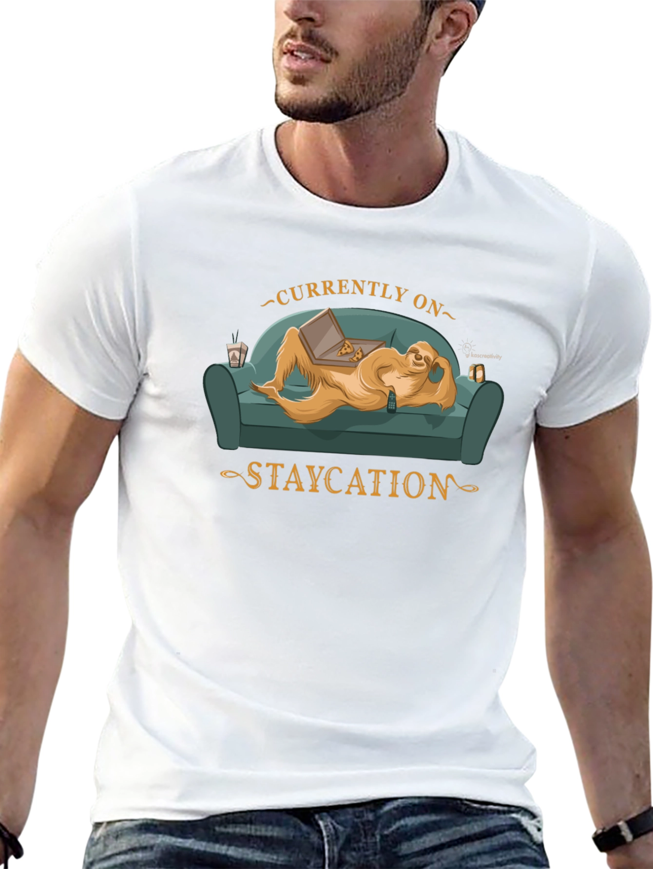 Staycation Mode Sloth T-Shirt