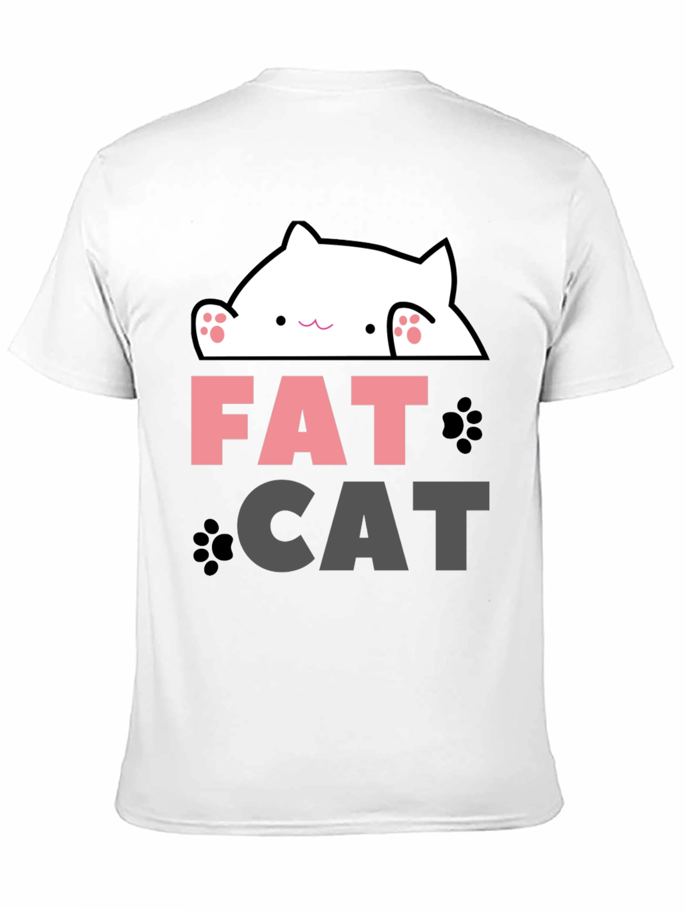 Funny Fat Cat Graphic T-Shirt - Cute Kitten Design