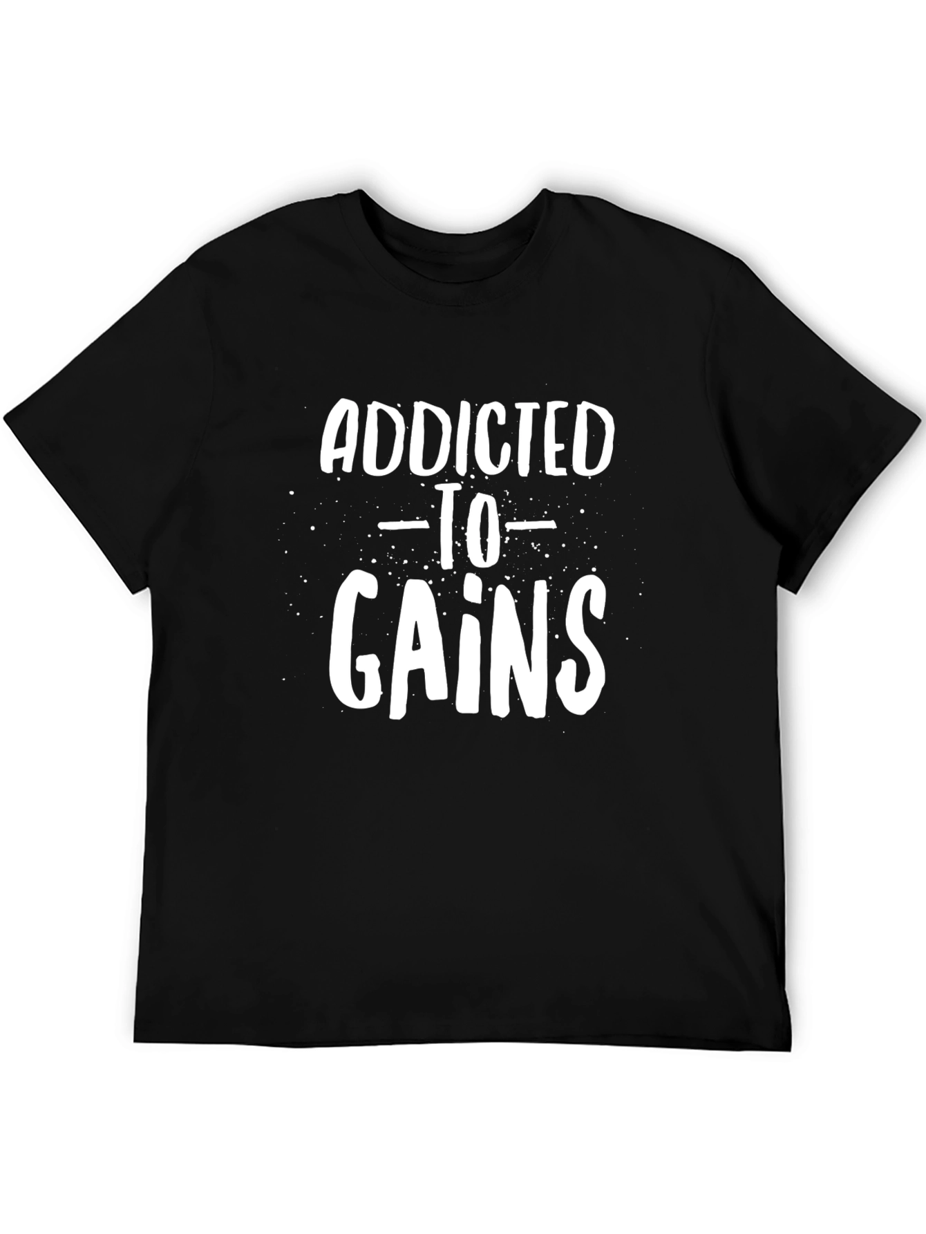 Addicted To Gains Black Graphic Tee