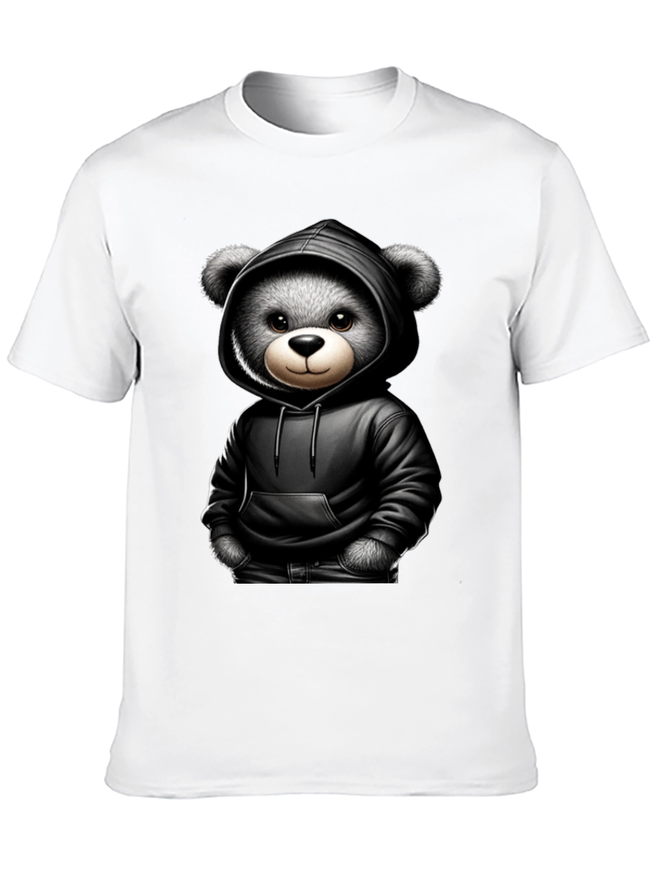 Teddy Bear in Hoodie Graphic Tee