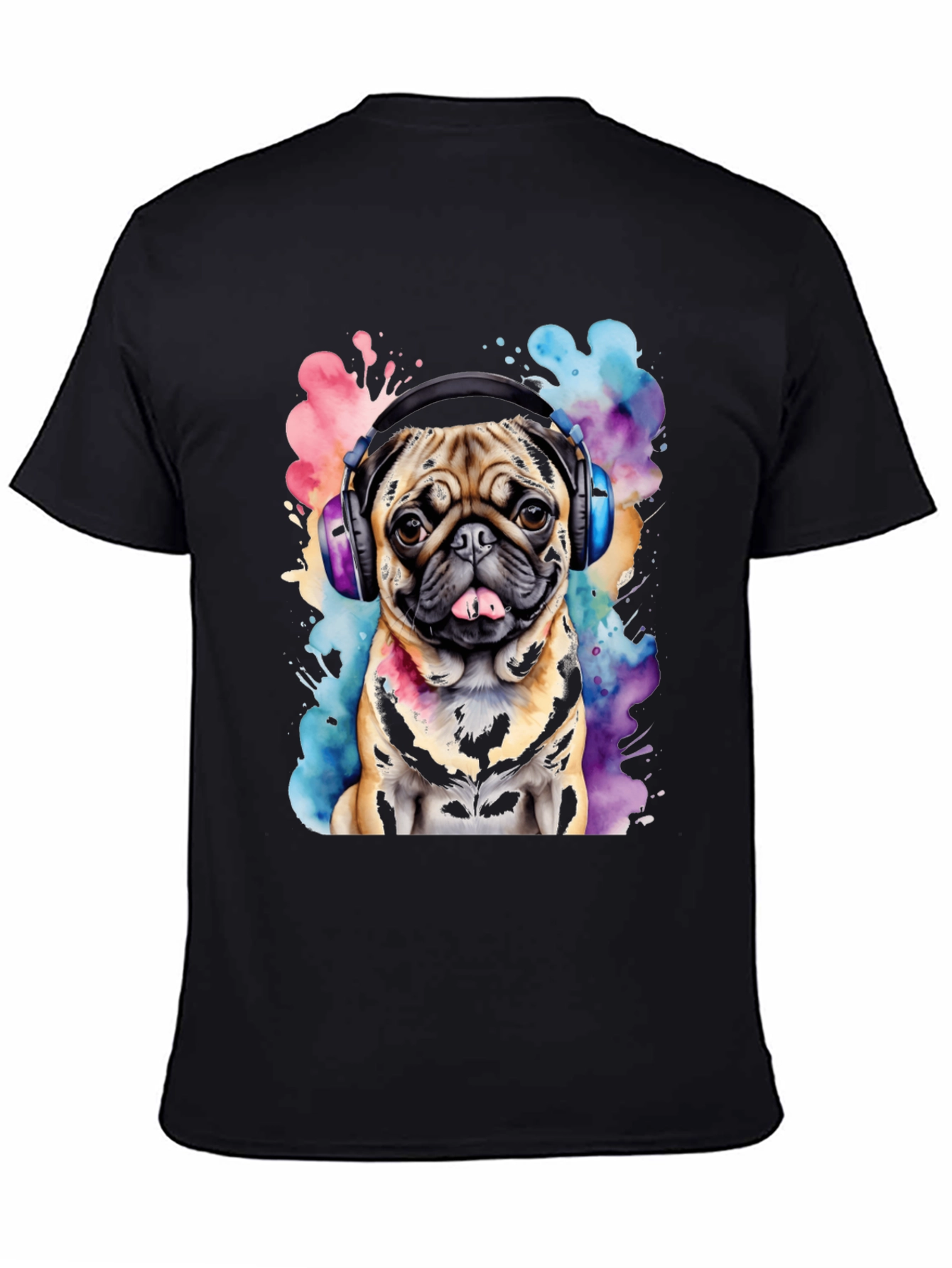 Pug DJ Graphic Tee - Funky Dog Lovers Shirt