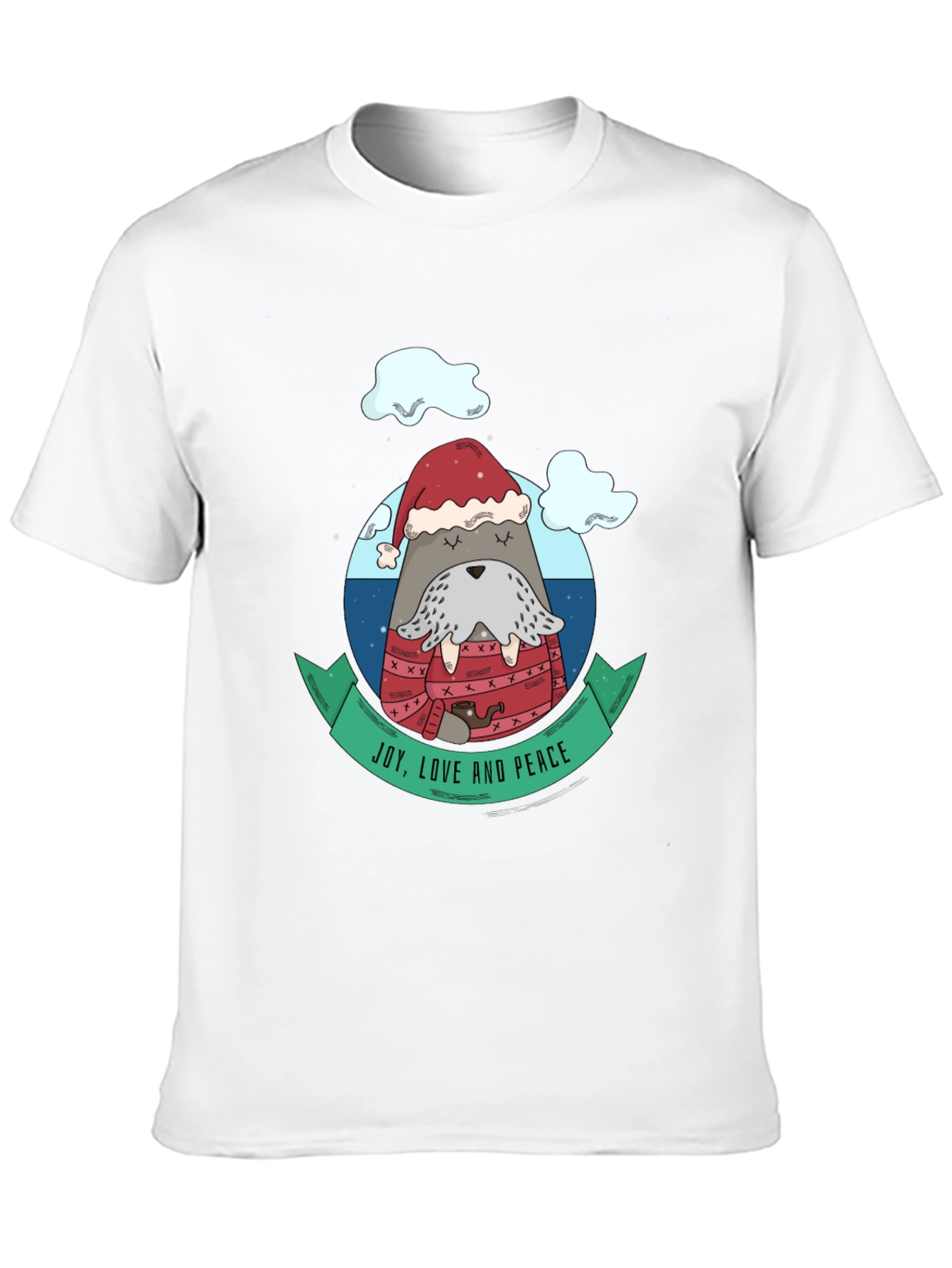 Joy Love Peace Holiday Walrus T-Shirt