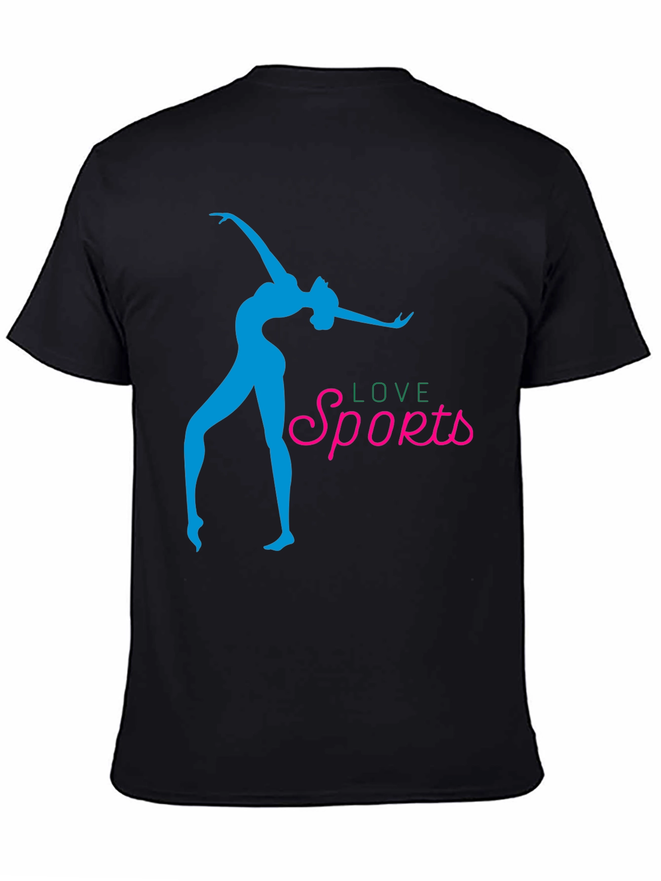 Love Sports Graphic Tee - Stylish Black T-Shirt