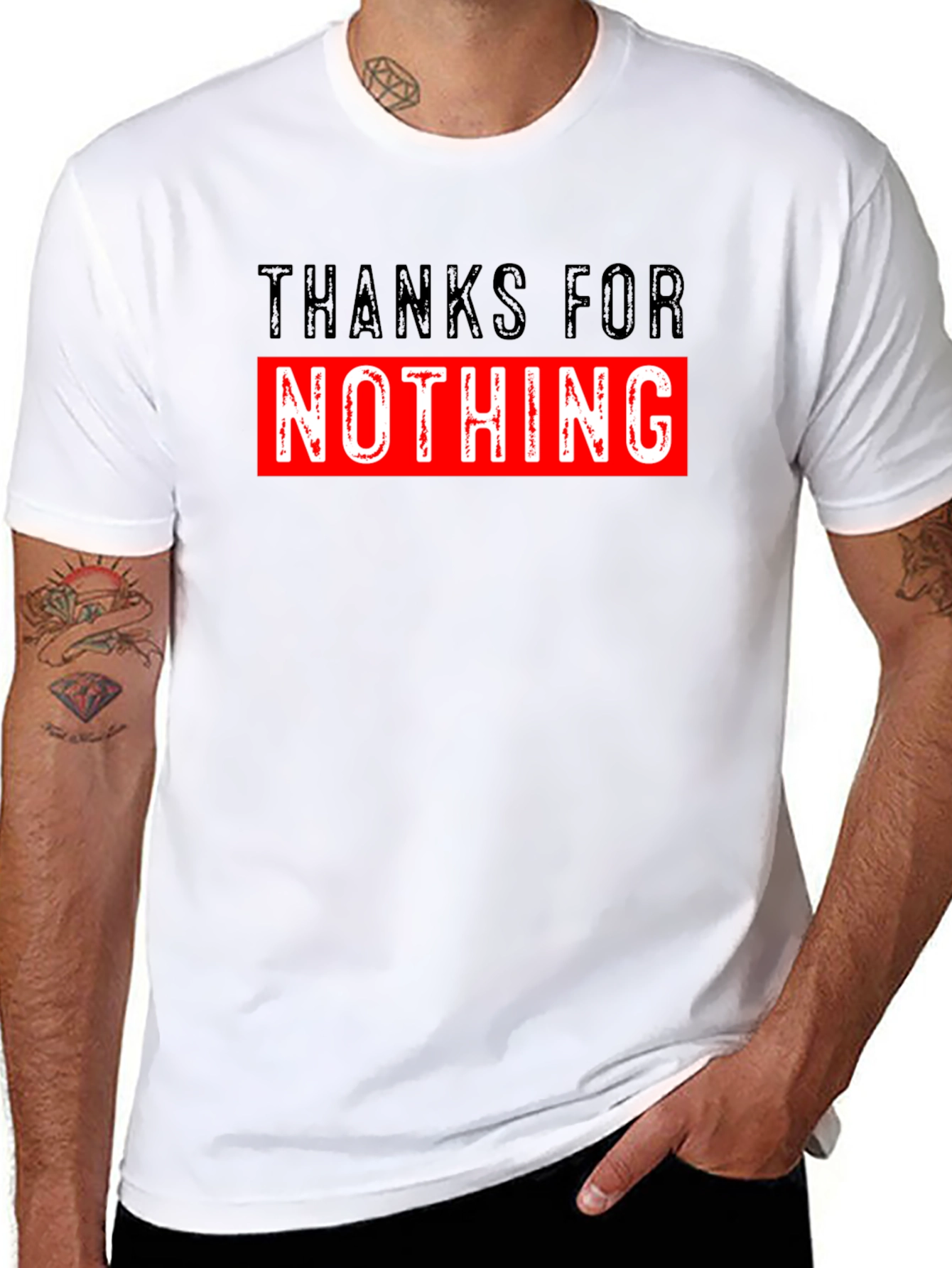 Thanks For Nothing Graphic T-Shirt Funny Sarcastic Tee