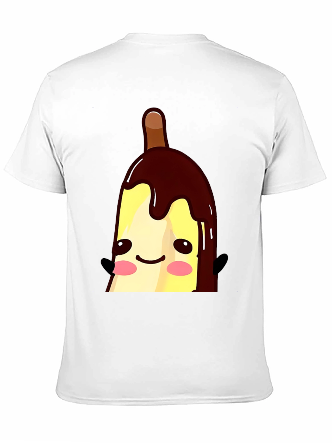 Cute Banana Popsicle Graphic Tee - Black Cotton T-Shirt